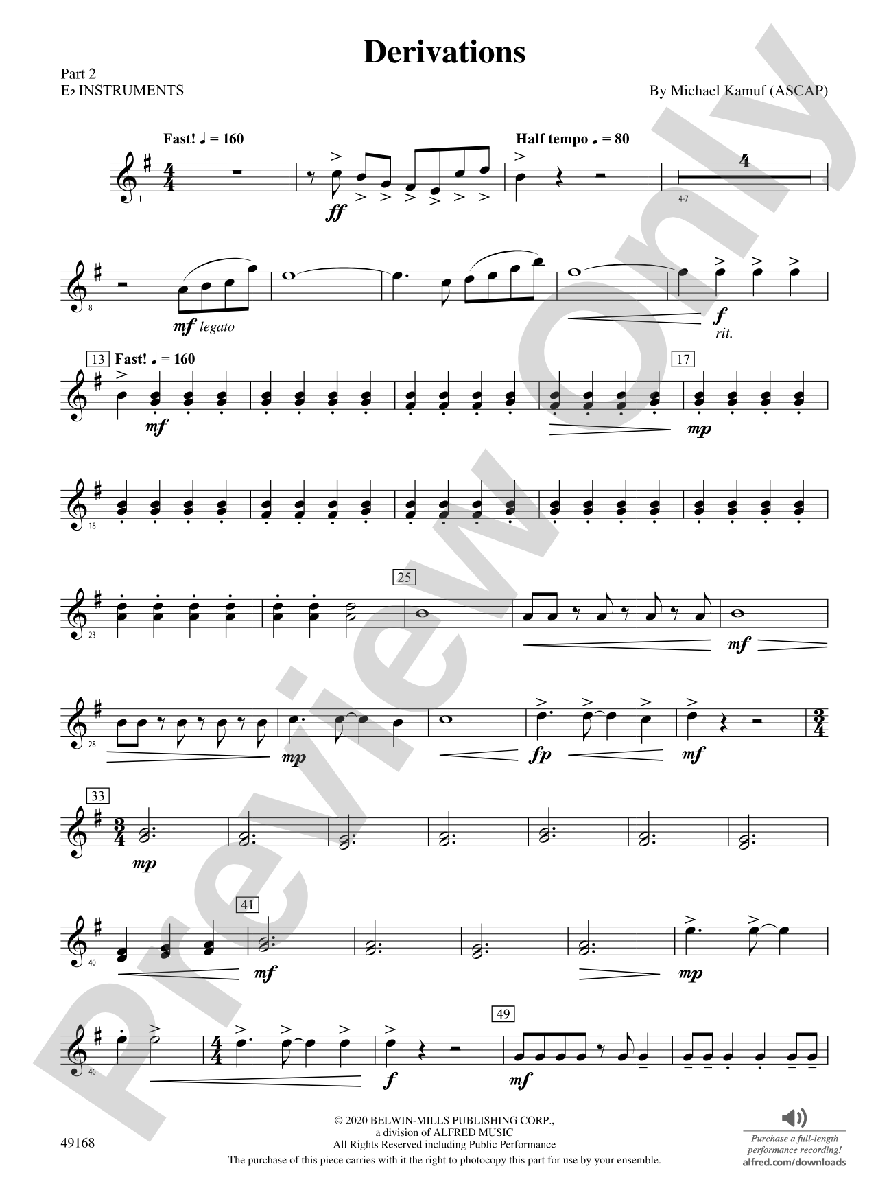 Derivations: Part 2 - E-flat Instruments