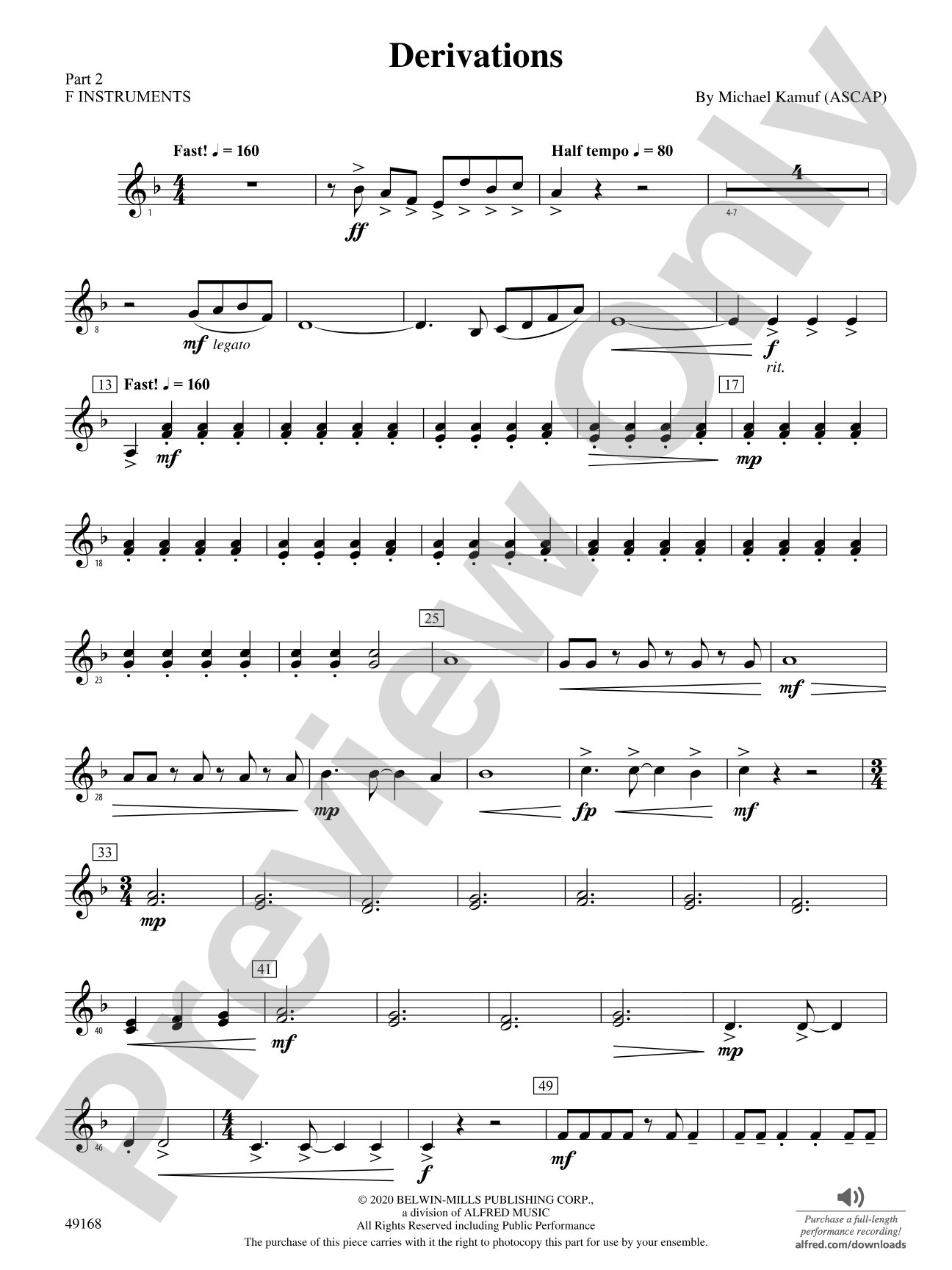 Derivations: Part 2 - F Instruments