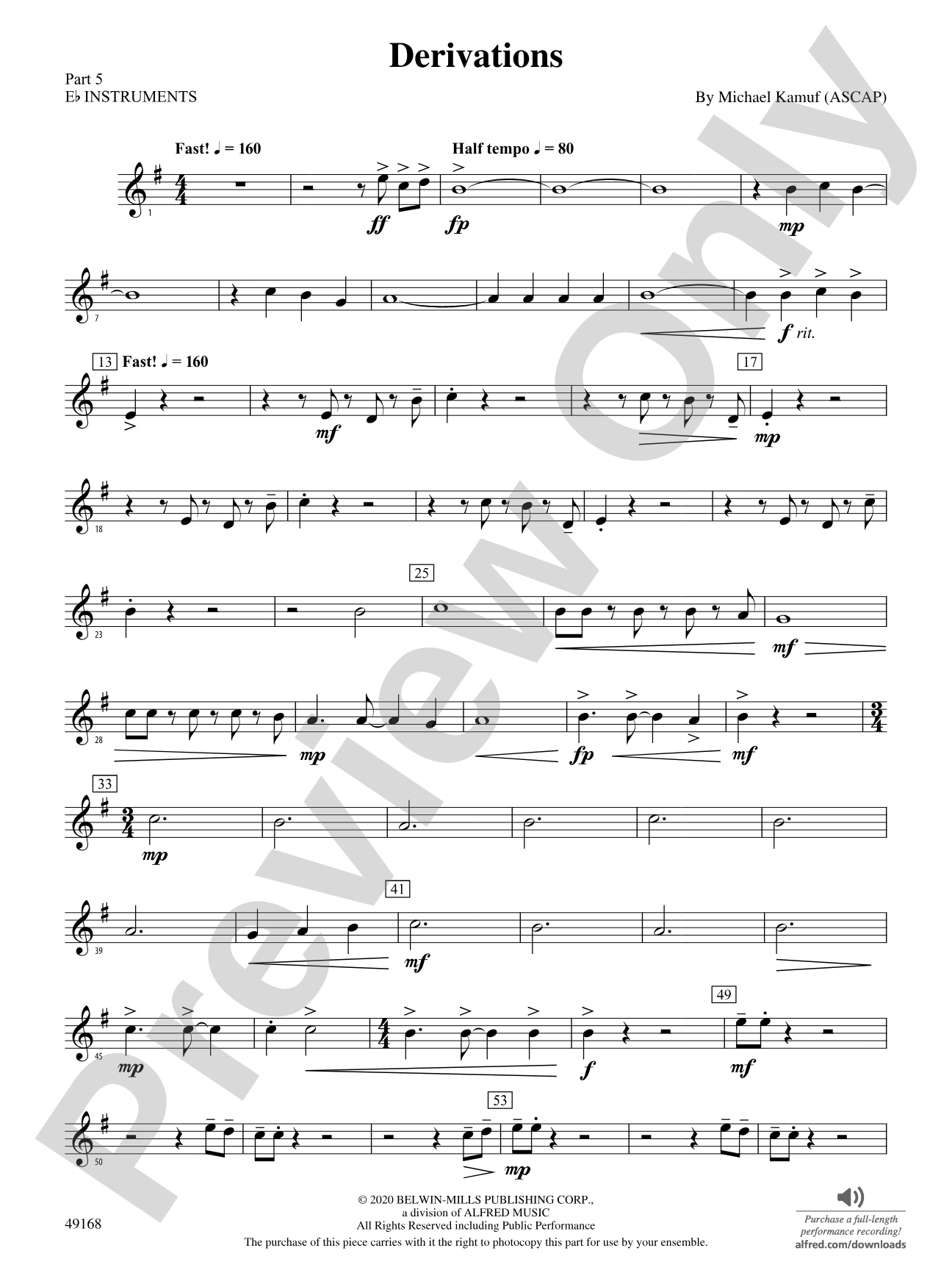 Derivations: Part 5 - E-flat Instruments