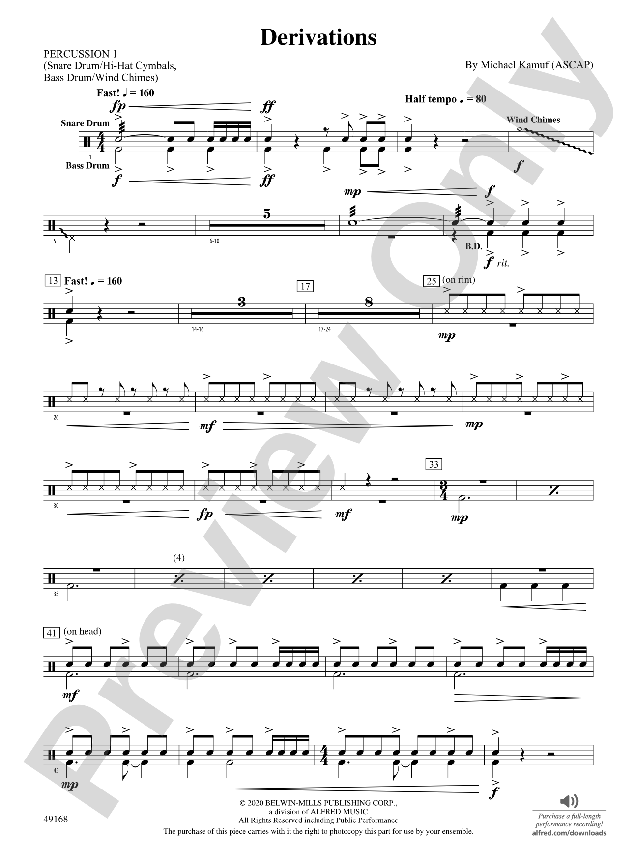 Derivations: 1st Percussion