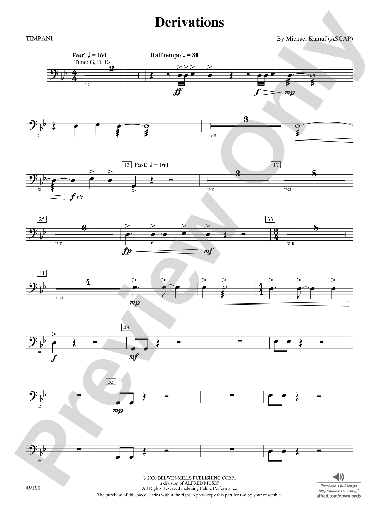 Derivations: Timpani