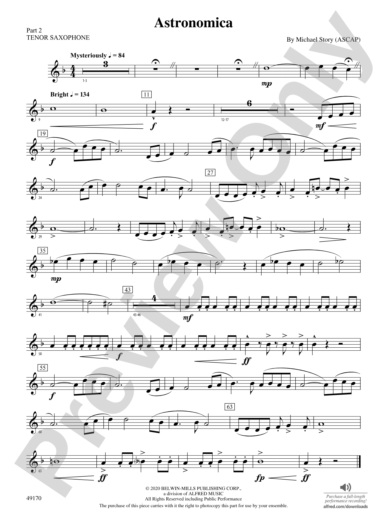 Astronomica: Part 2 - Tenor Saxophone