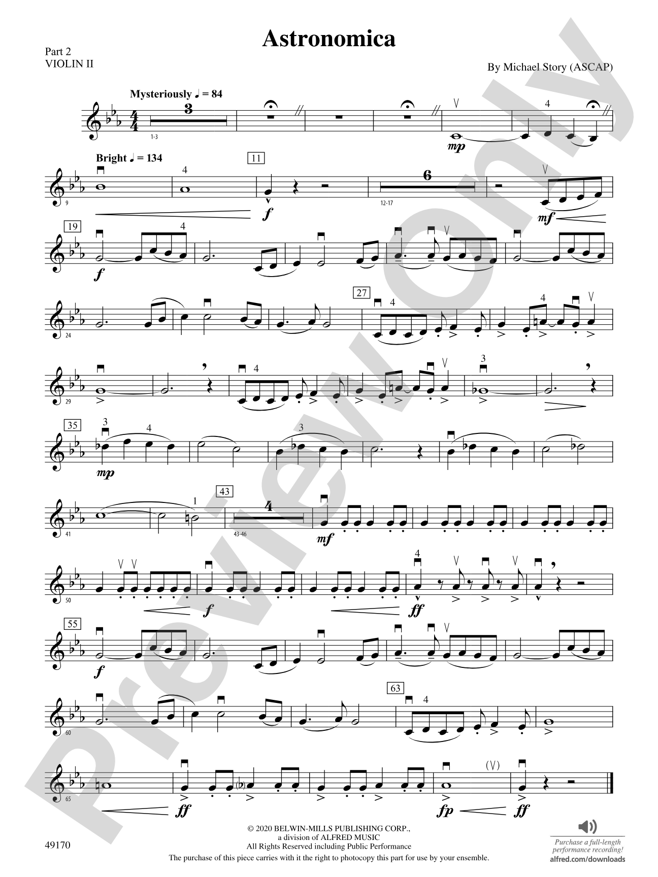 Astronomica: Part 2 - Violin I