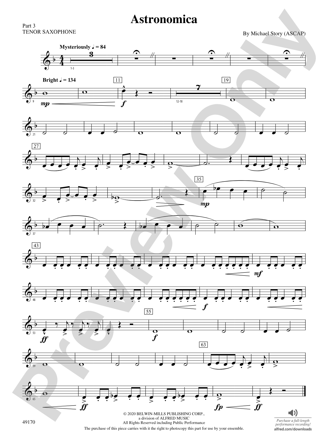 Astronomica: Part 3 - Tenor Saxophone