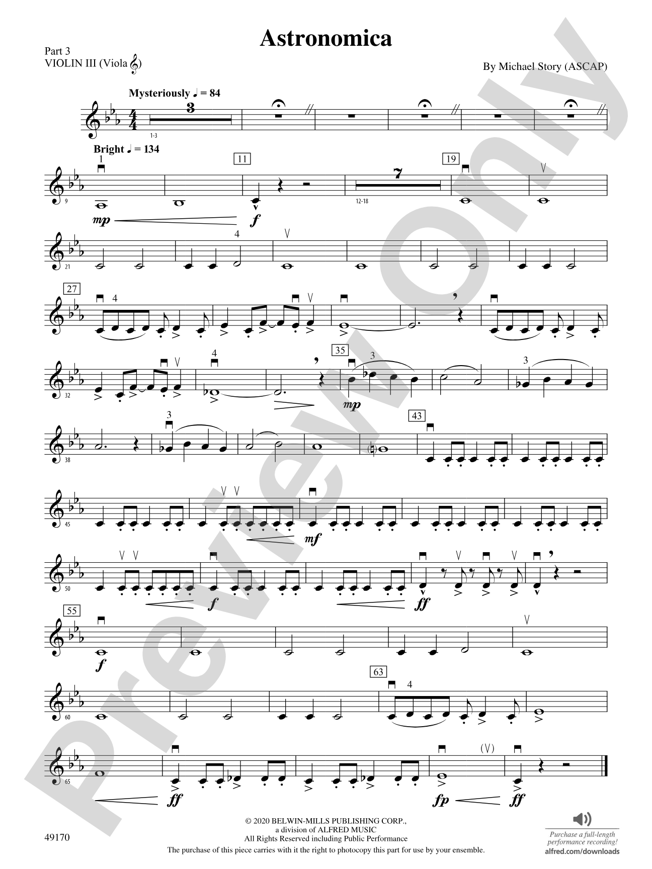 Astronomica: Part 3 - Violin I