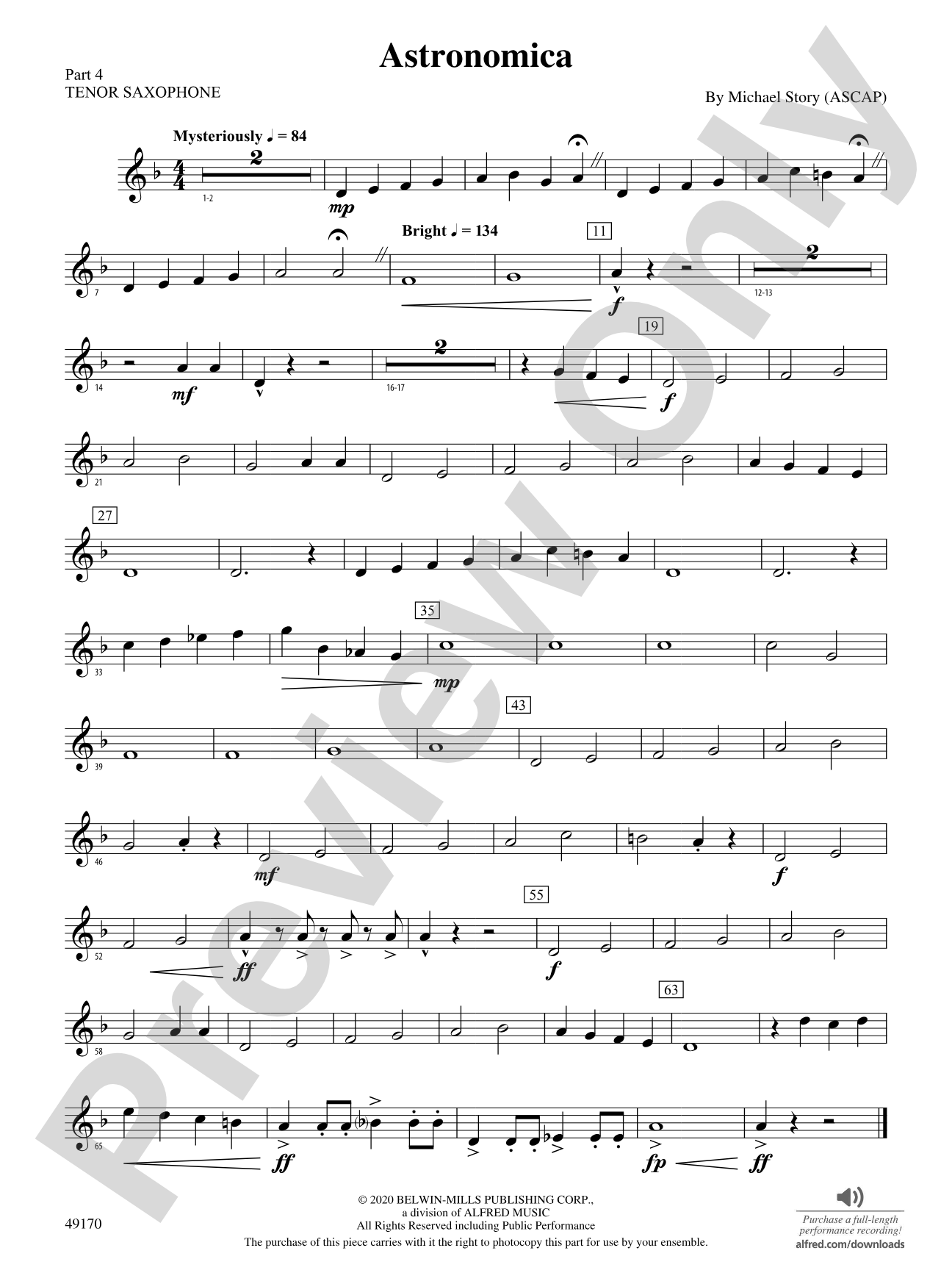 Astronomica: Part 4 - Tenor Saxophone