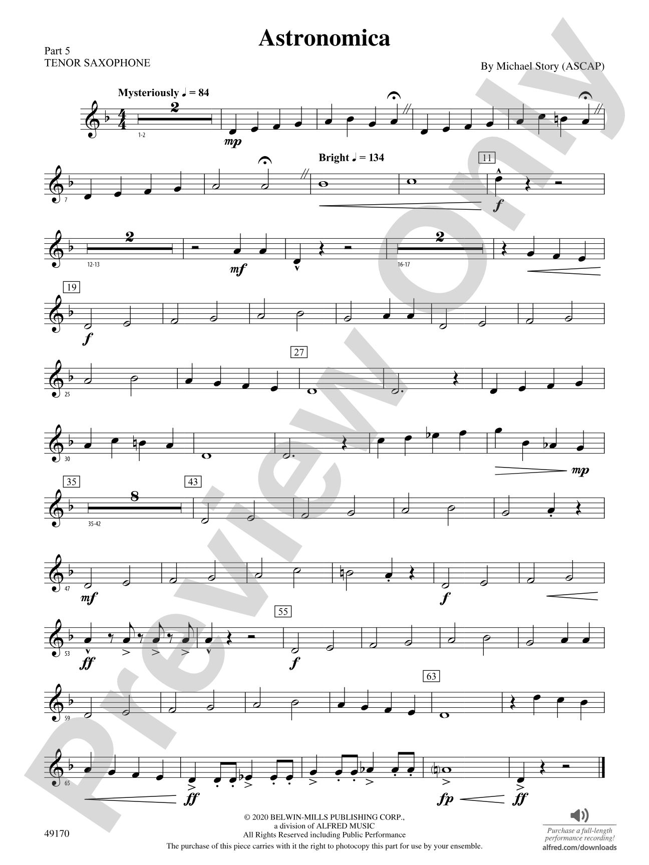 Astronomica: Part 5 - Tenor Saxophone