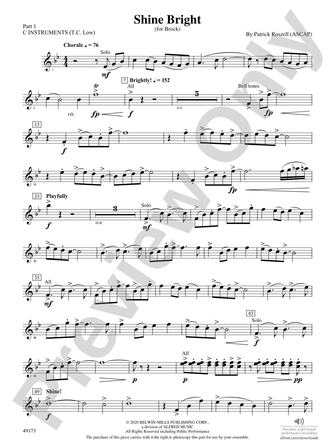 Shine Bright: Part 1 - C Instruments (T.C. Low)