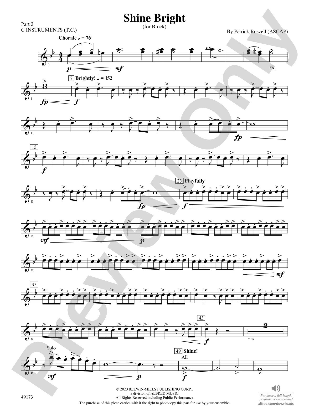 Shine Bright: Part 2 - C Instruments (T.C.)