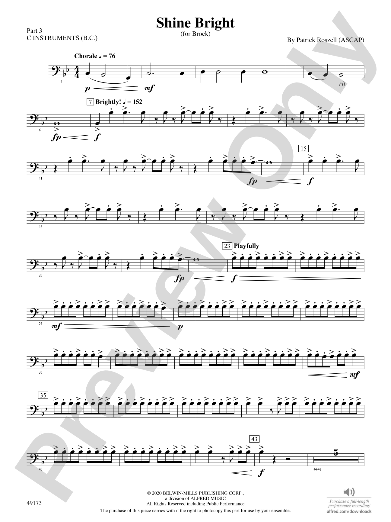 Shine Bright: Part 3 - C Instruments (B.C.)