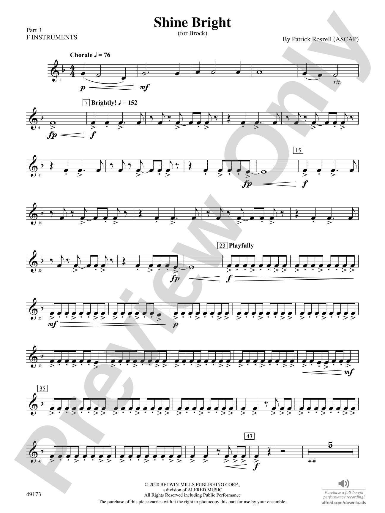 Shine Bright: Part 3 - F Instruments