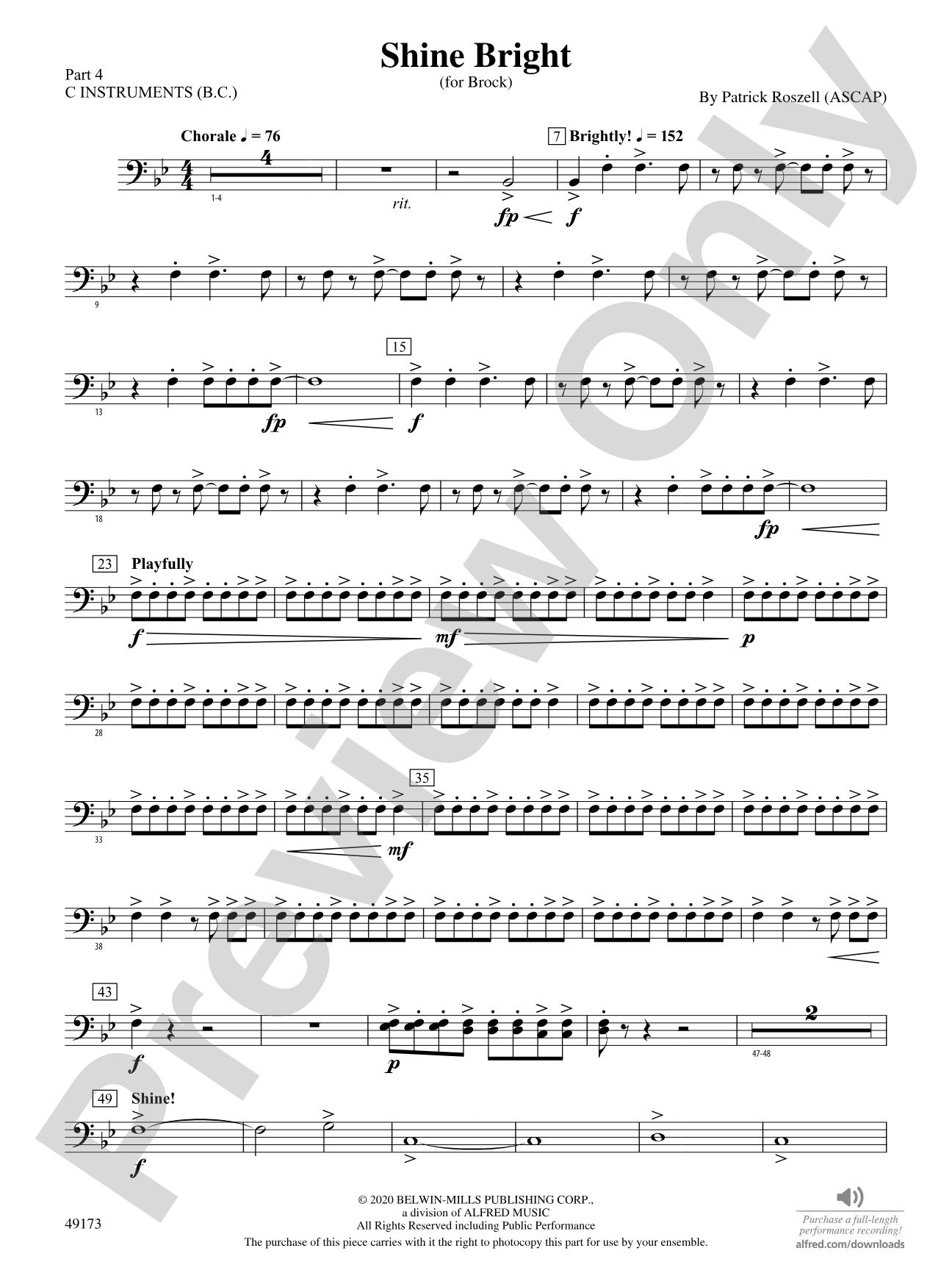 Shine Bright: Part 4 - C Instruments (B.C.)