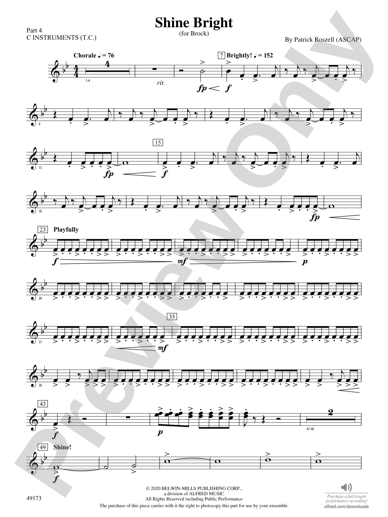 Shine Bright: Part 4 - C Instruments (T.C.)