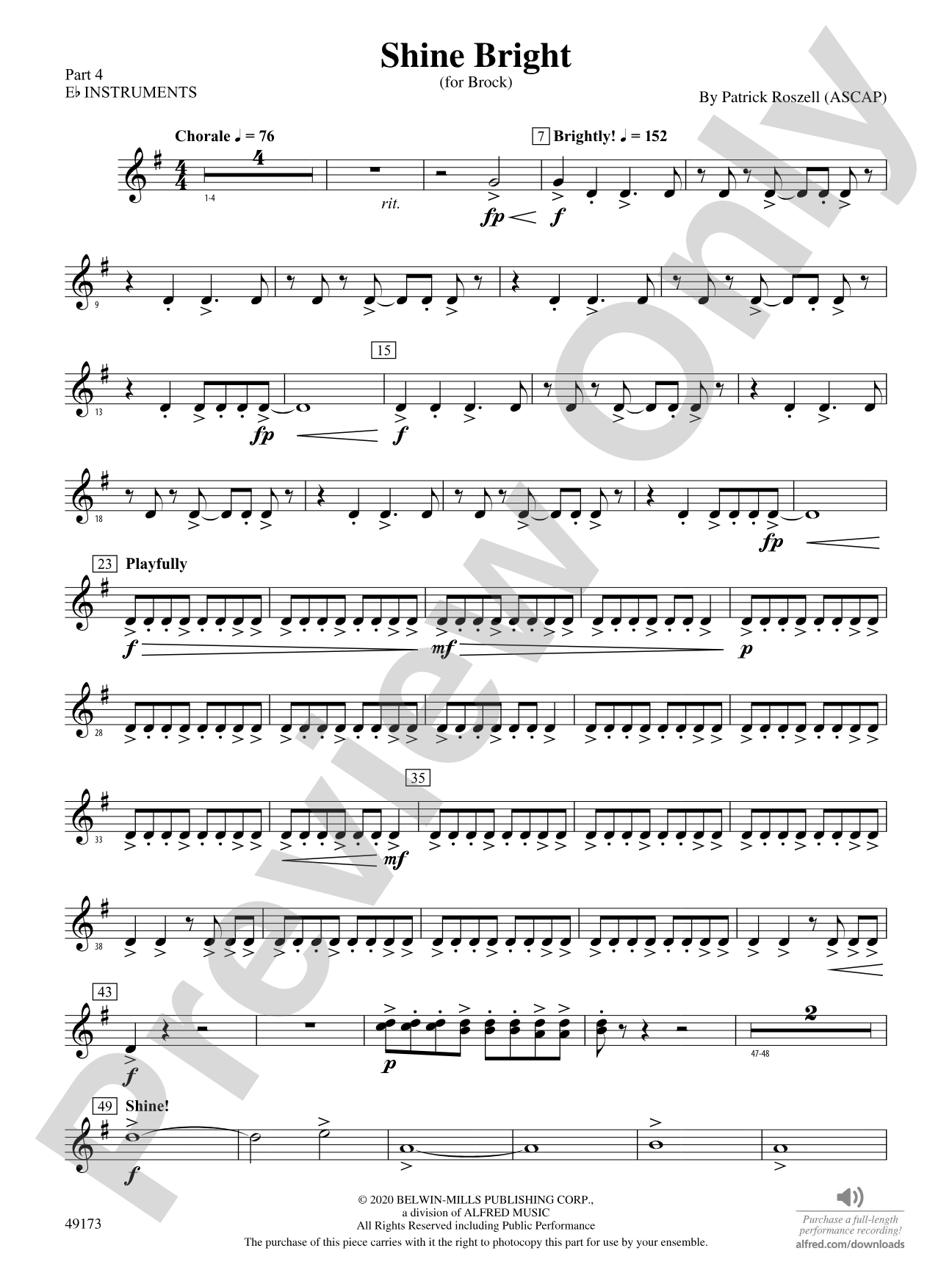 Shine Bright: Part 4 - E-flat Instruments