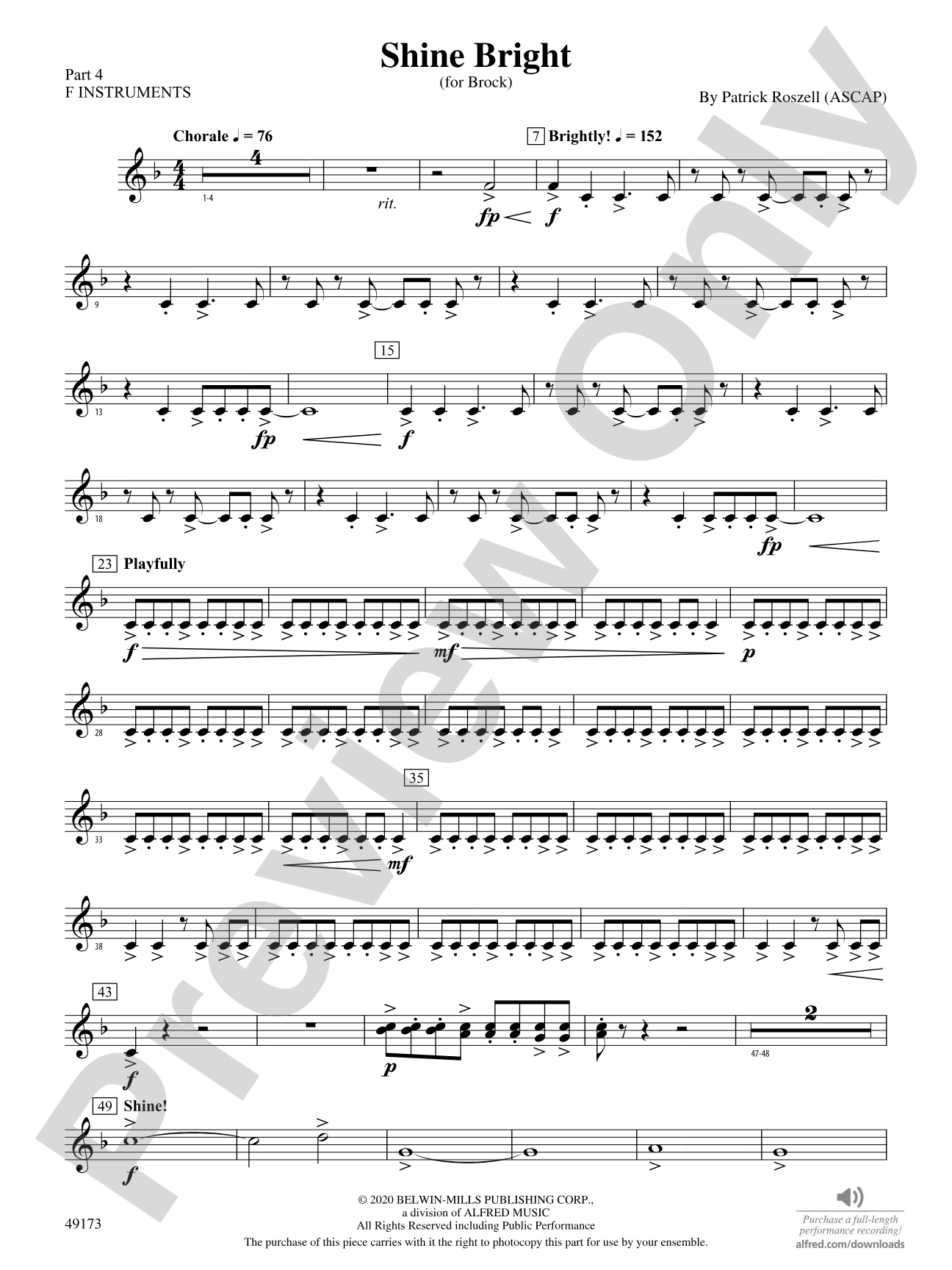 Shine Bright: Part 4 - F Instruments