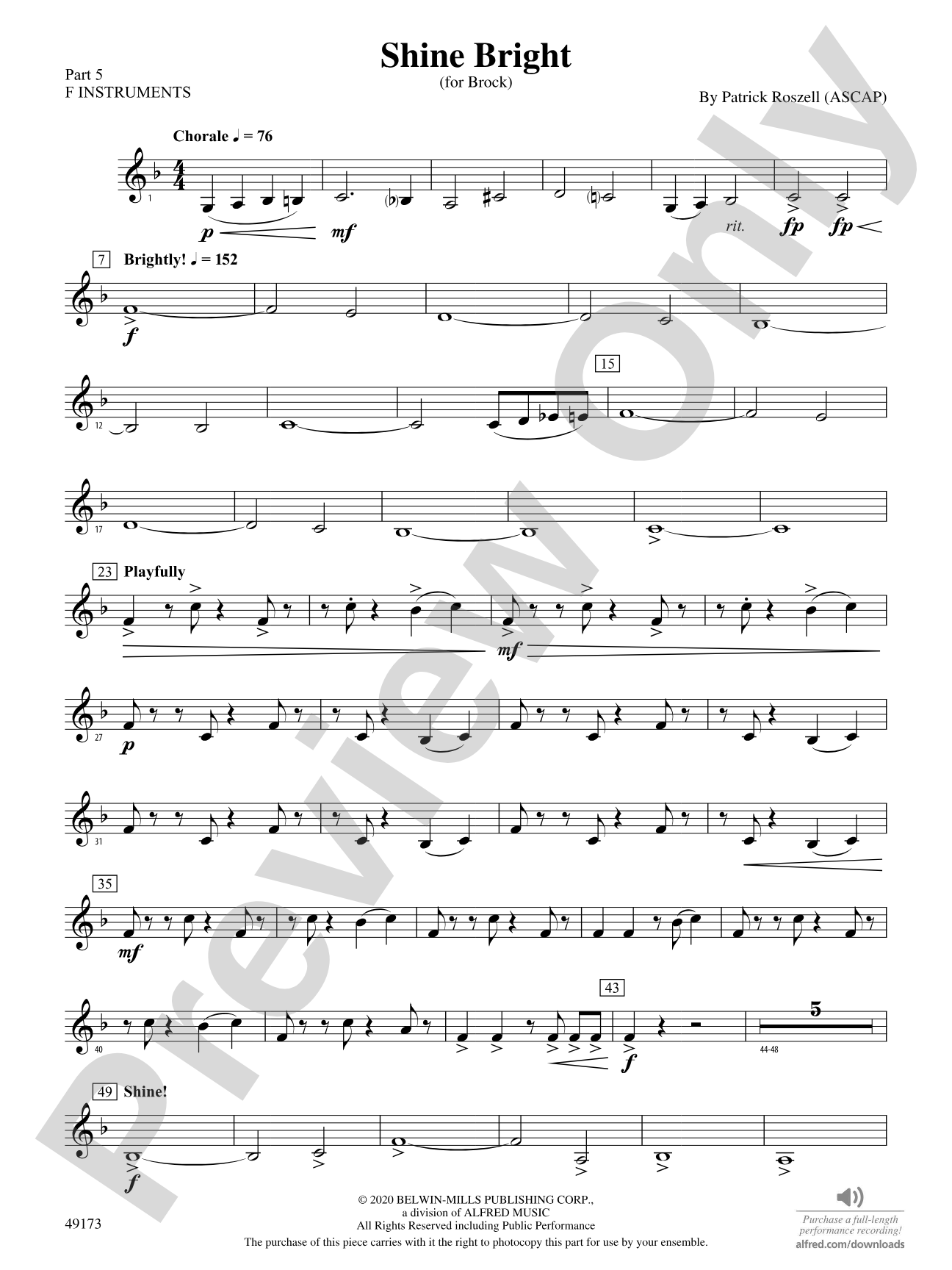 Shine Bright: Part 5 - F Instruments