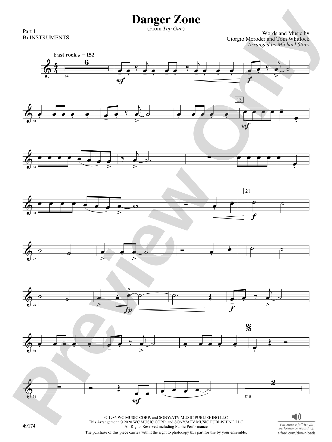 Danger Zone: Part 1 - B-flat Instruments