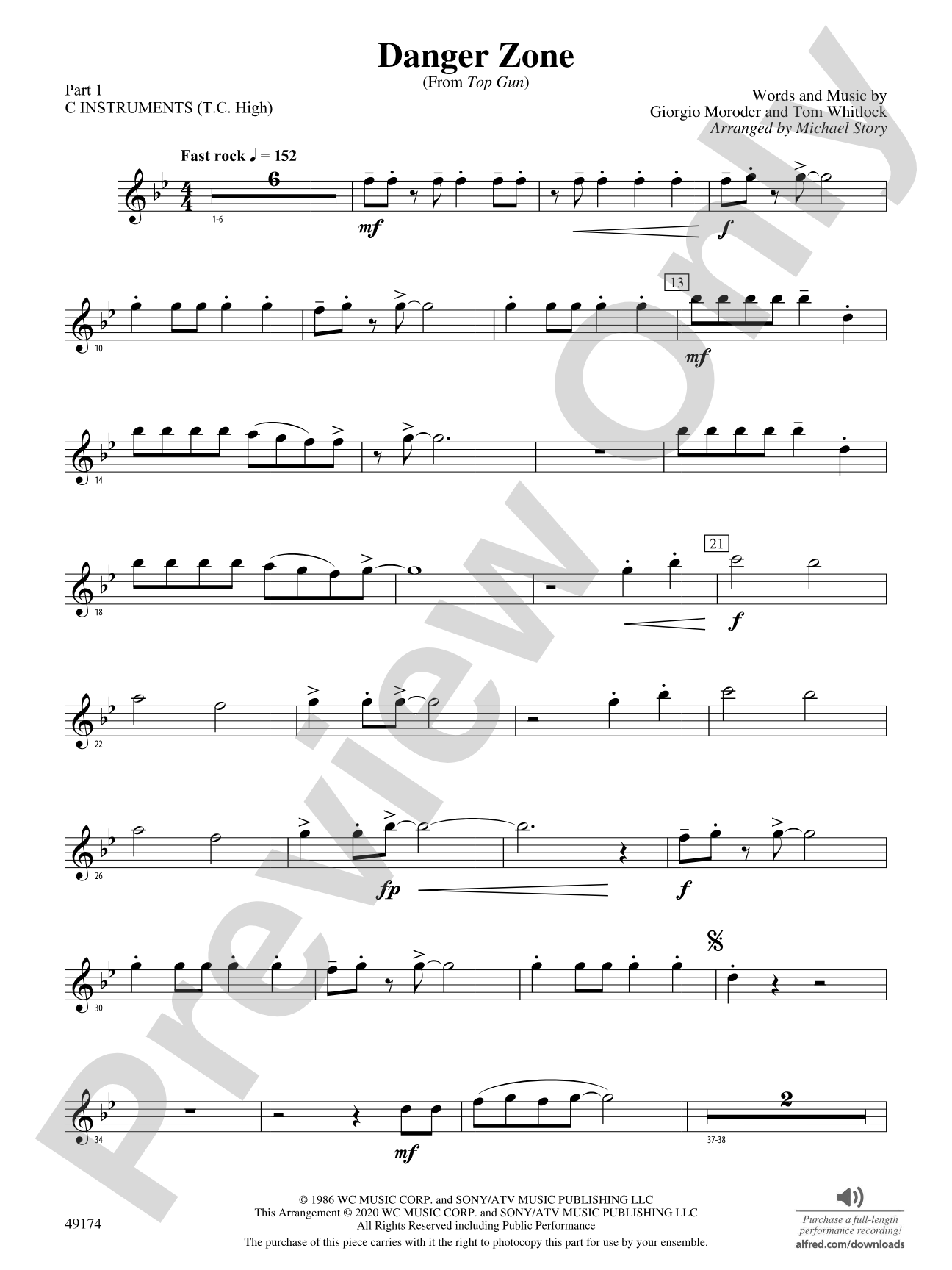 Danger Zone: Part 1 - C Instruments (T.C. High)