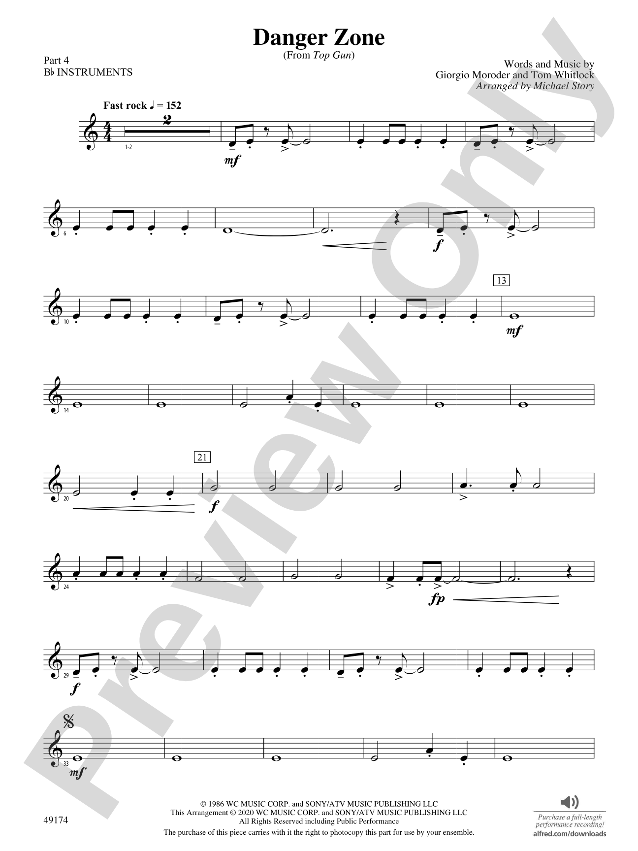 Danger Zone: Part 4 - B-flat Instruments