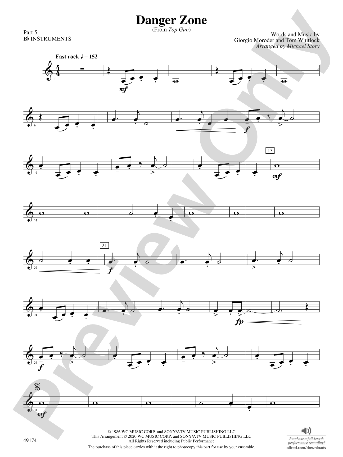 Danger Zone: Part 5 - B-flat Instruments