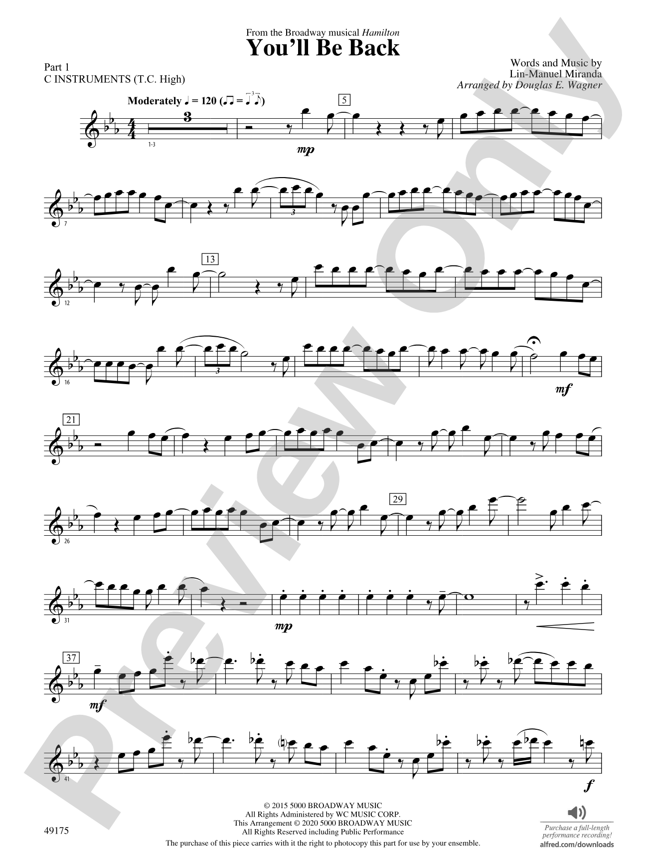 You'll Be Back: Part 1 - C Instruments (T.C. High)
