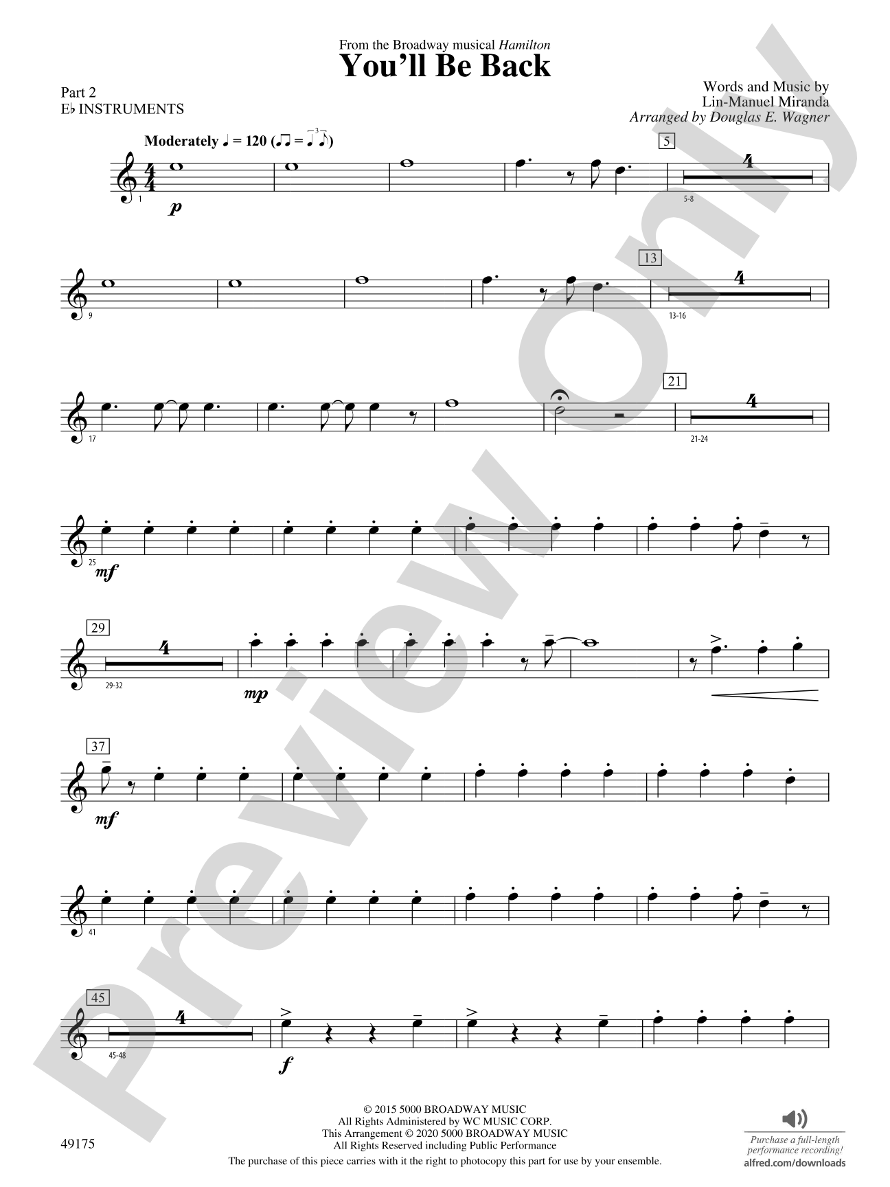 You'll Be Back: Part 2 - E-flat Instruments