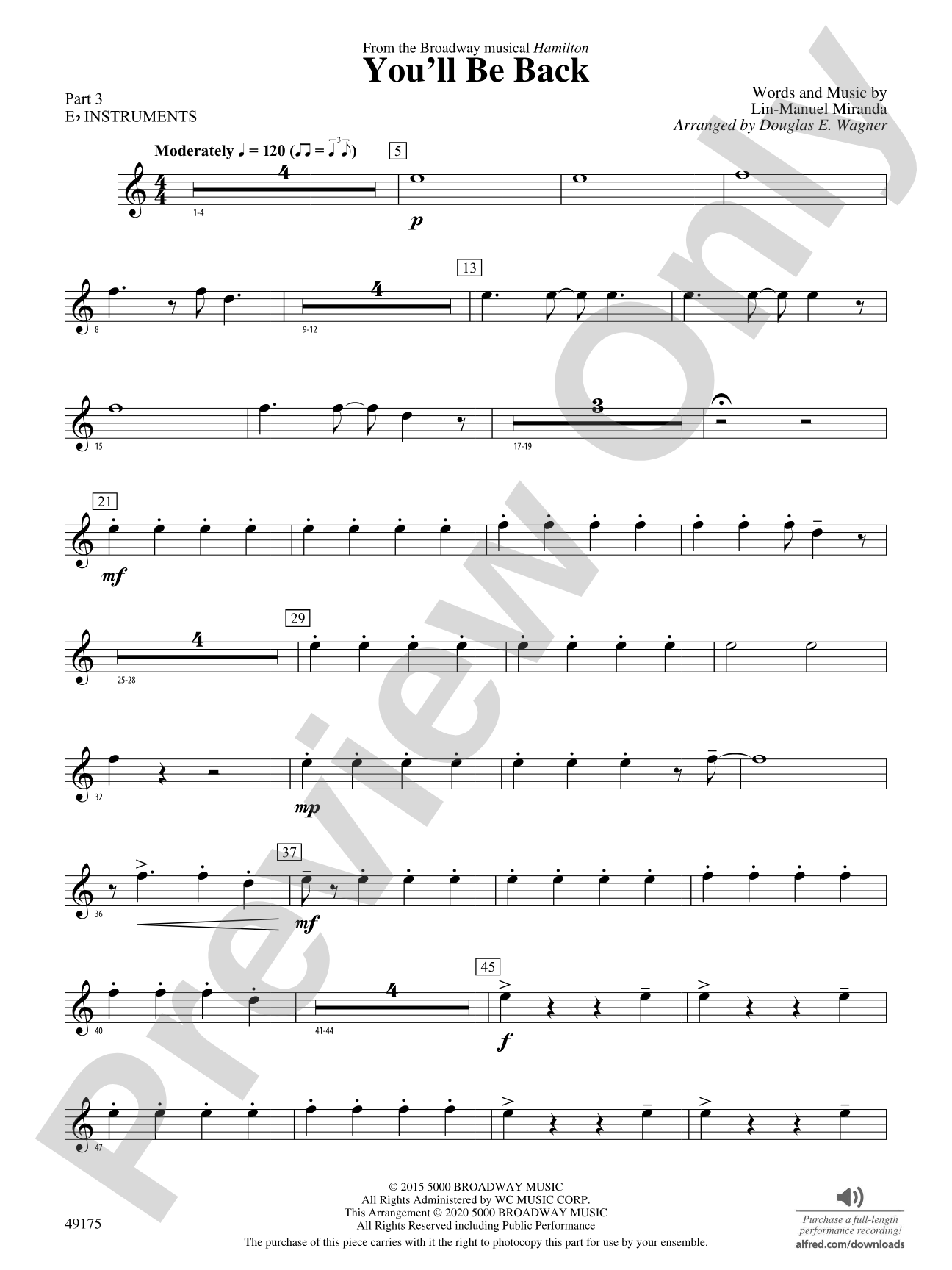 You'll Be Back: Part 3 - E-flat Instruments