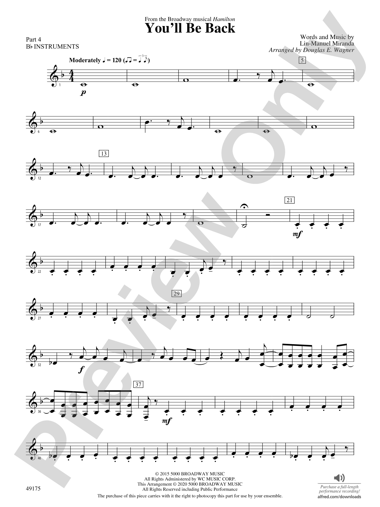 You'll Be Back: Part 4 - B-flat Instruments