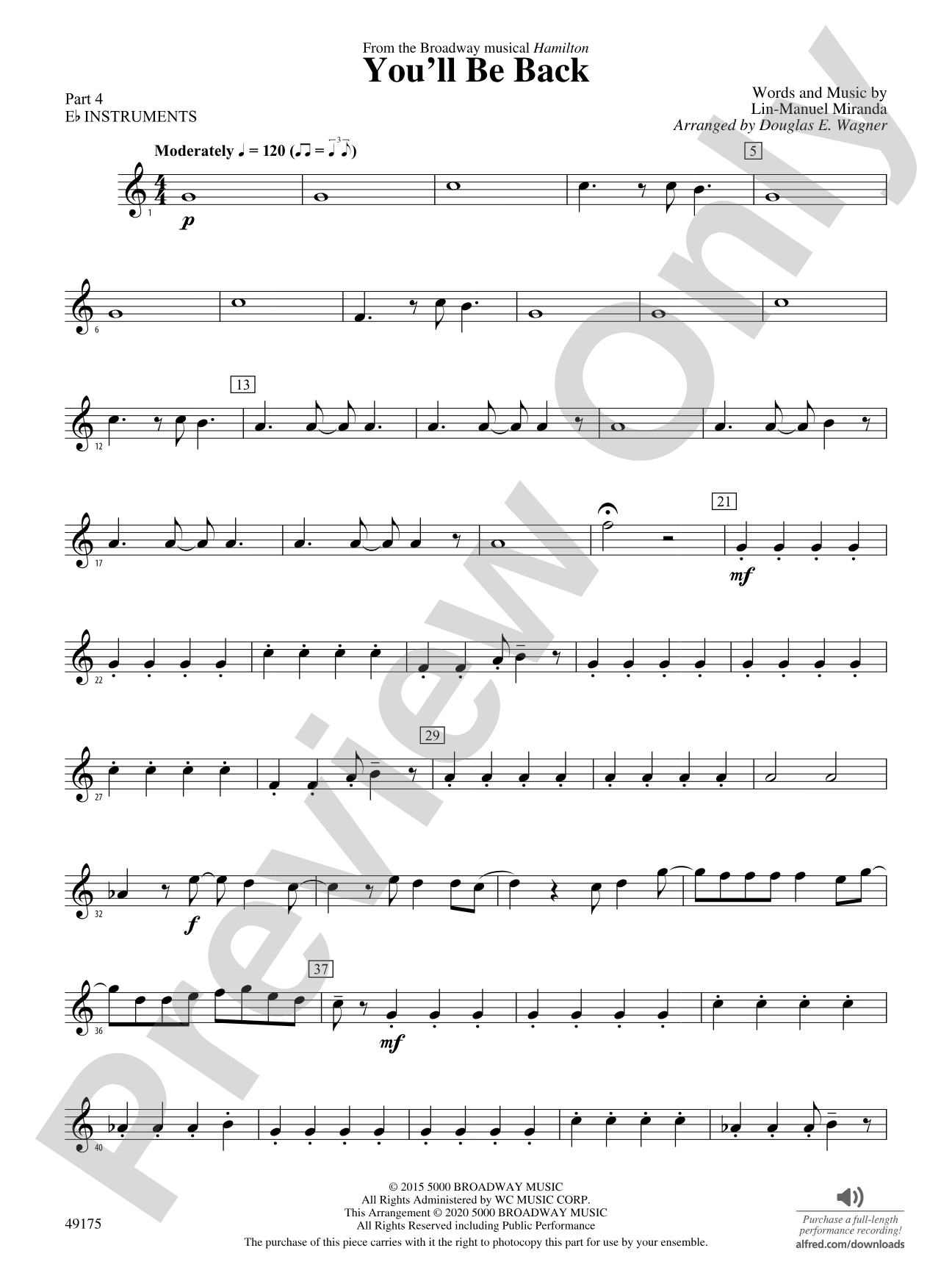 You'll Be Back: Part 4 - E-flat Instruments