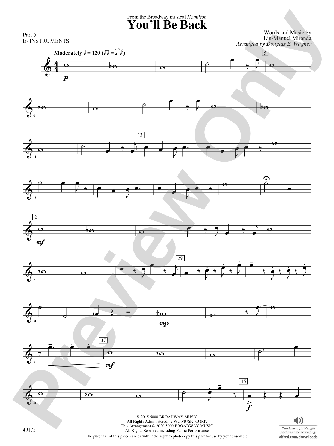 You'll Be Back: Part 5 - E-flat Instruments