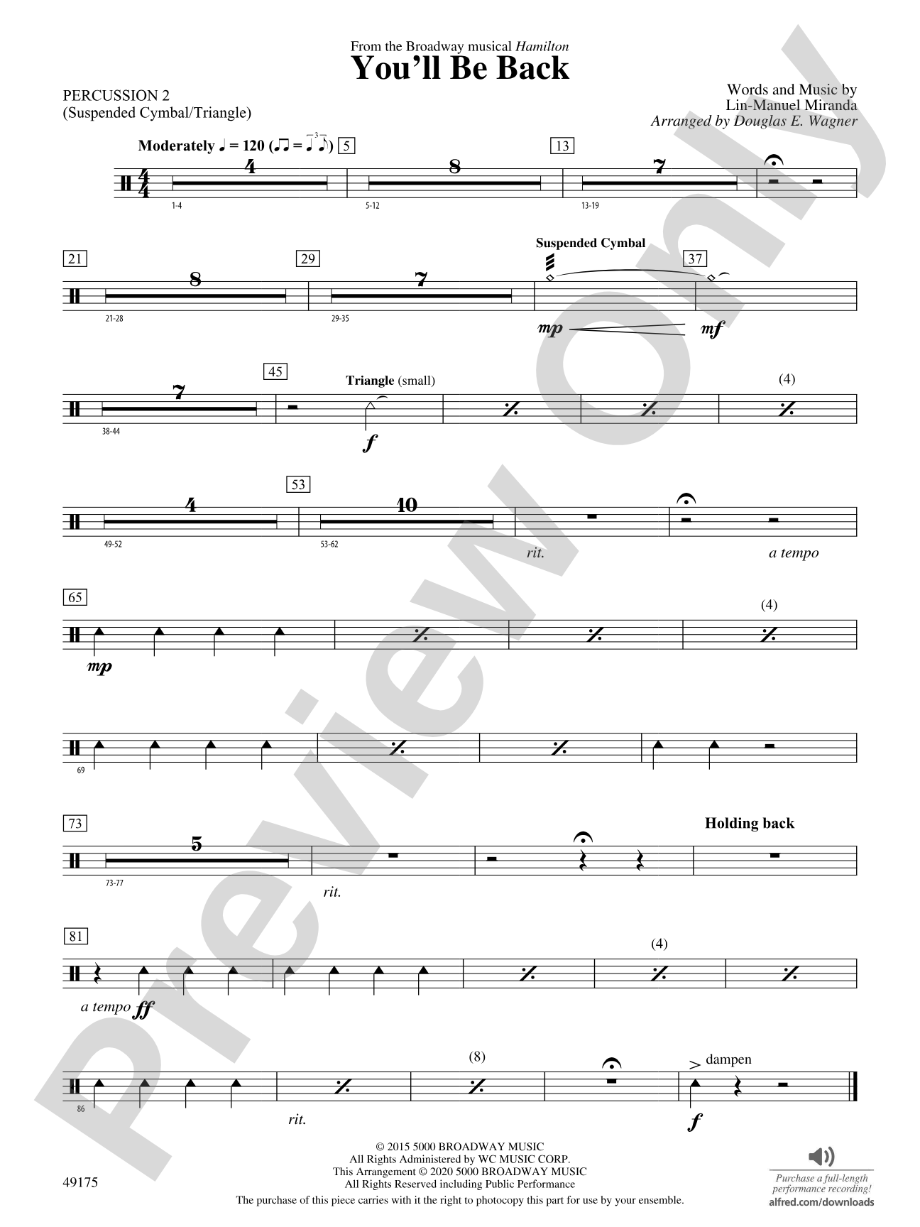 You'll Be Back: 2nd Percussion