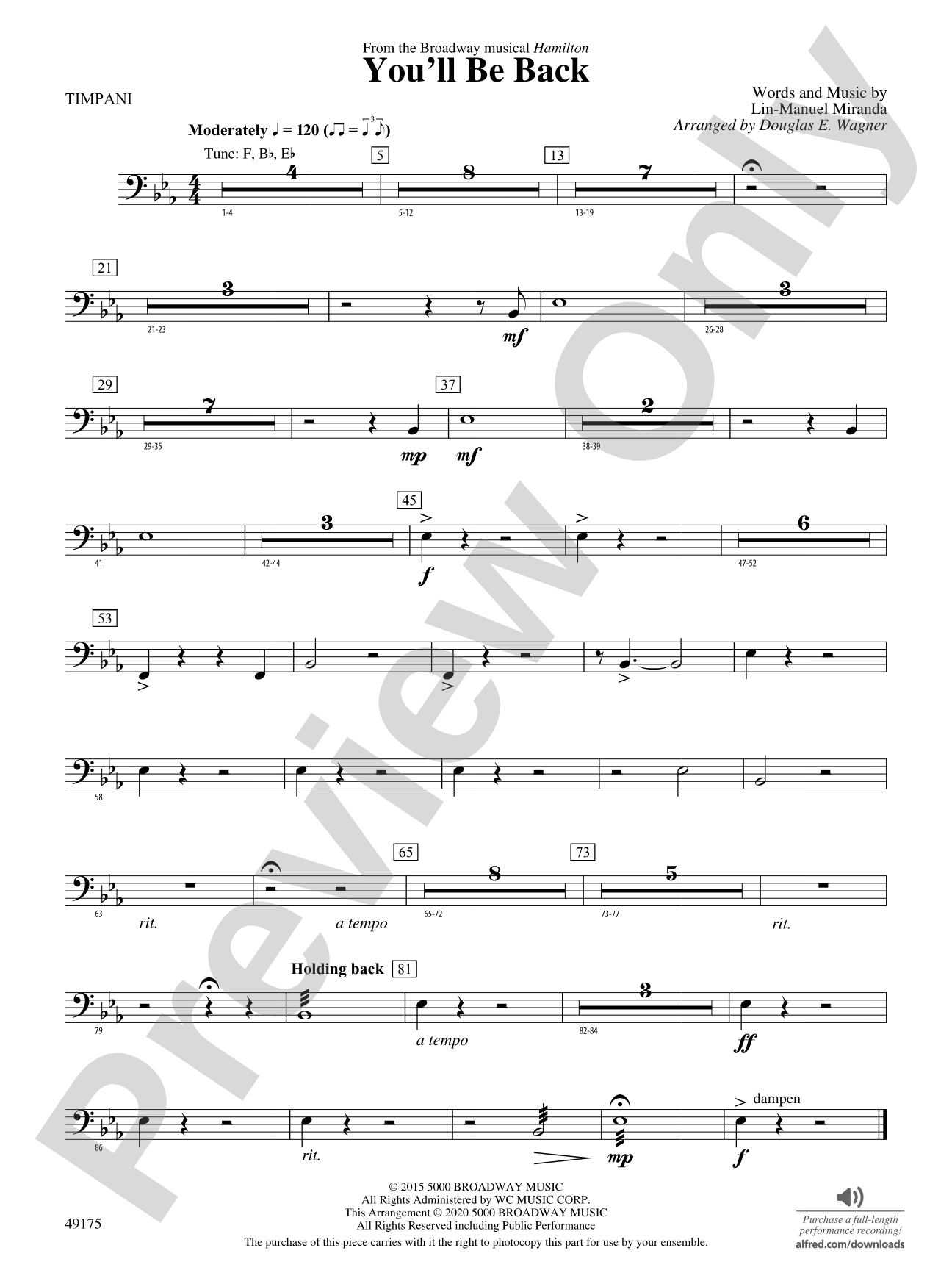 You'll Be Back: Timpani