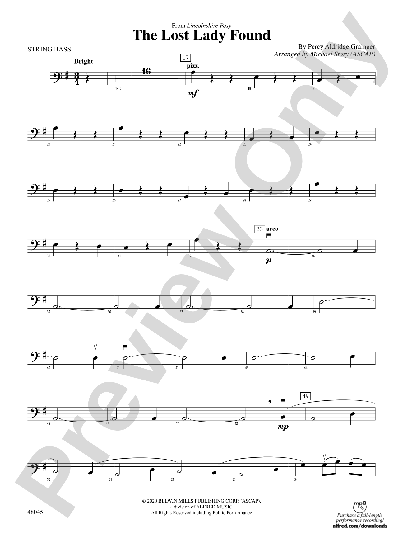 The Lost Lady Found: String Bass