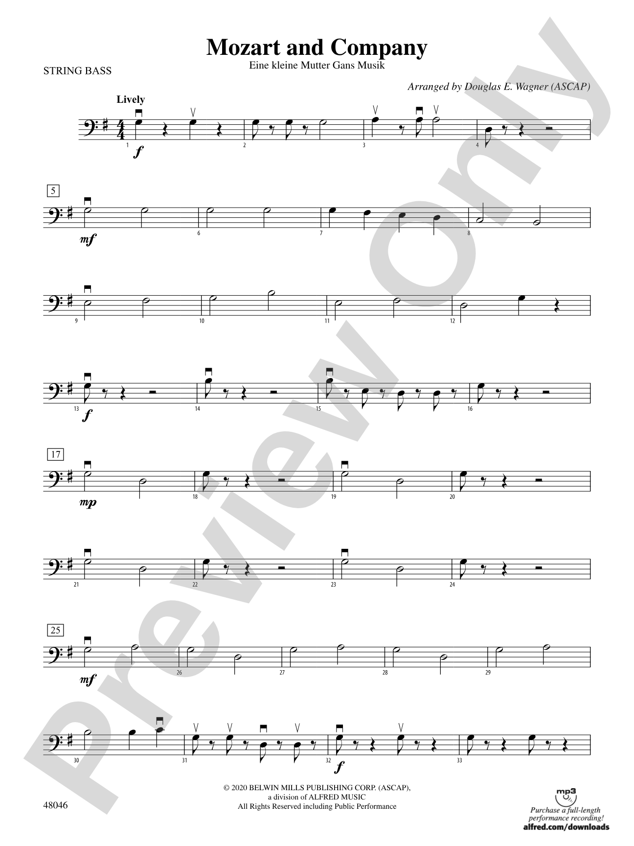 Mozart and Company: String Bass