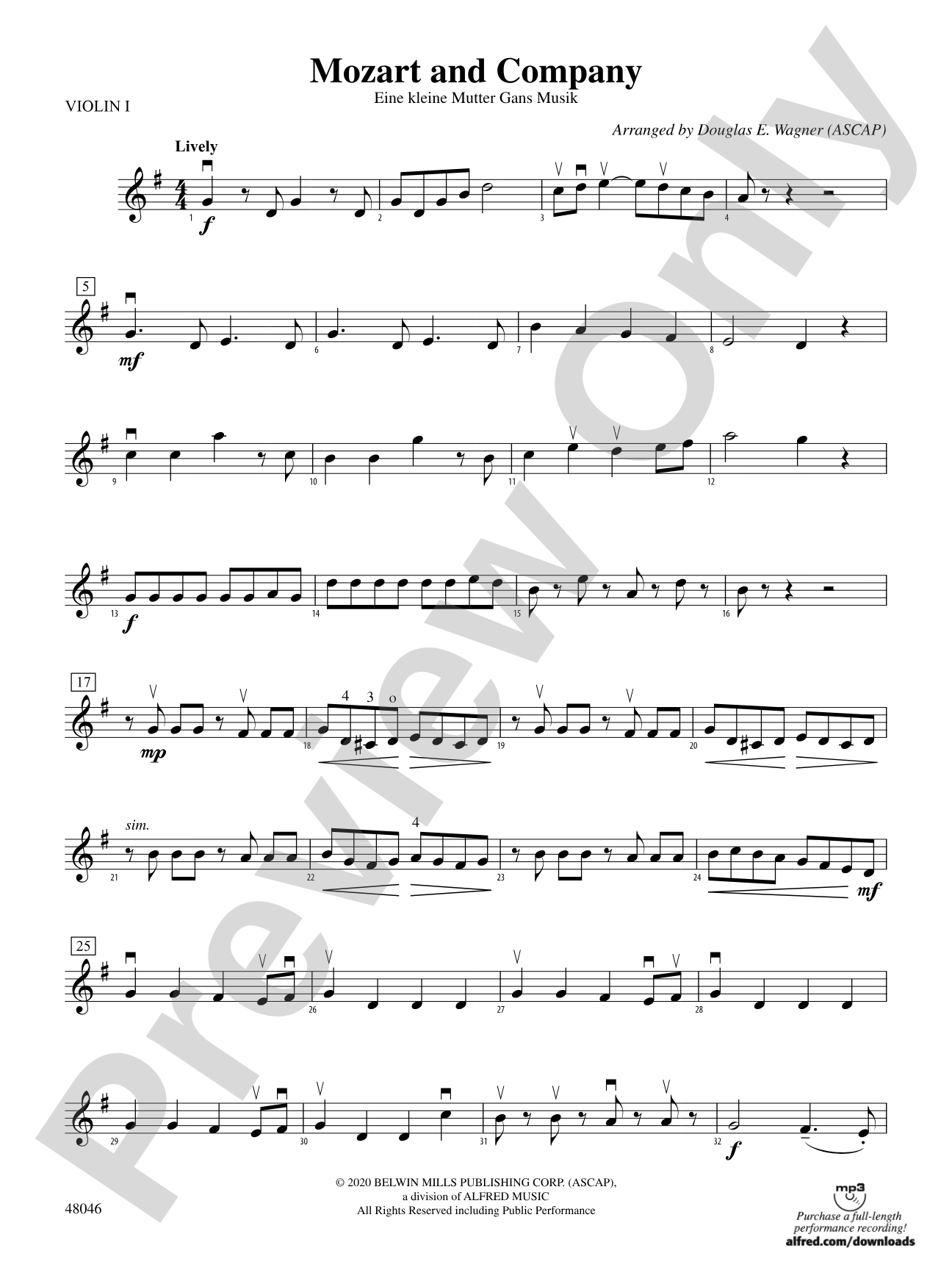 Mozart and Company: 1st Violin
