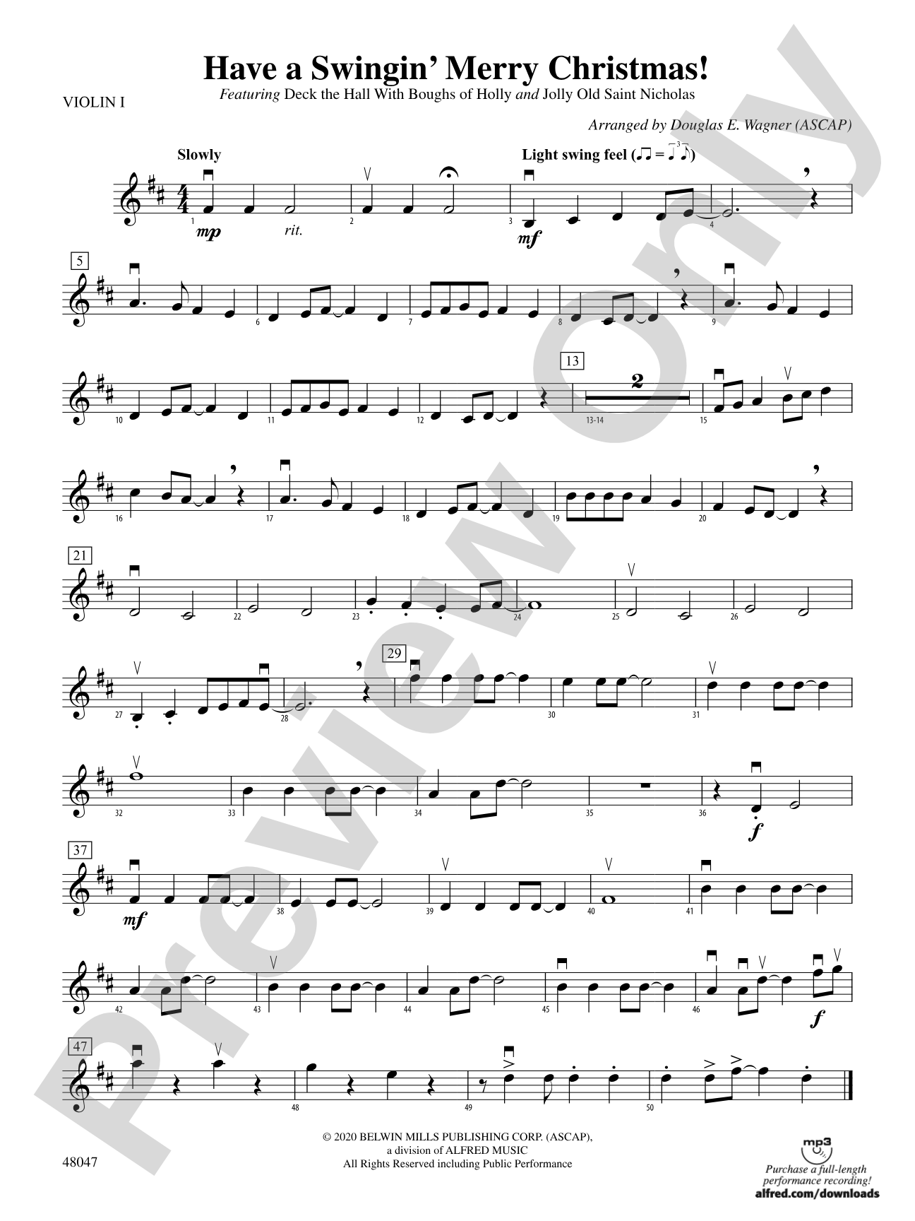 Have a Swingin' Merry Christmas: 1st Violin