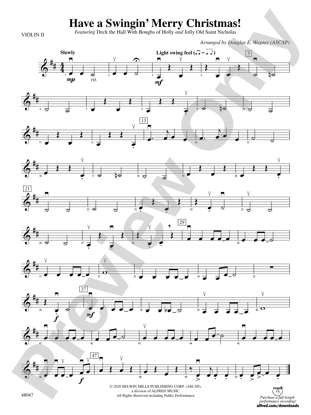 Have a Swingin' Merry Christmas: 2nd Violin