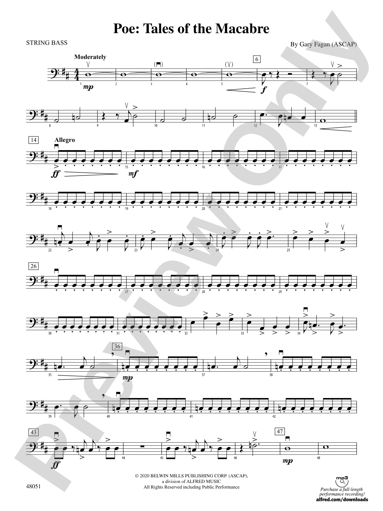 Poe: Tales of the Macabre: String Bass
