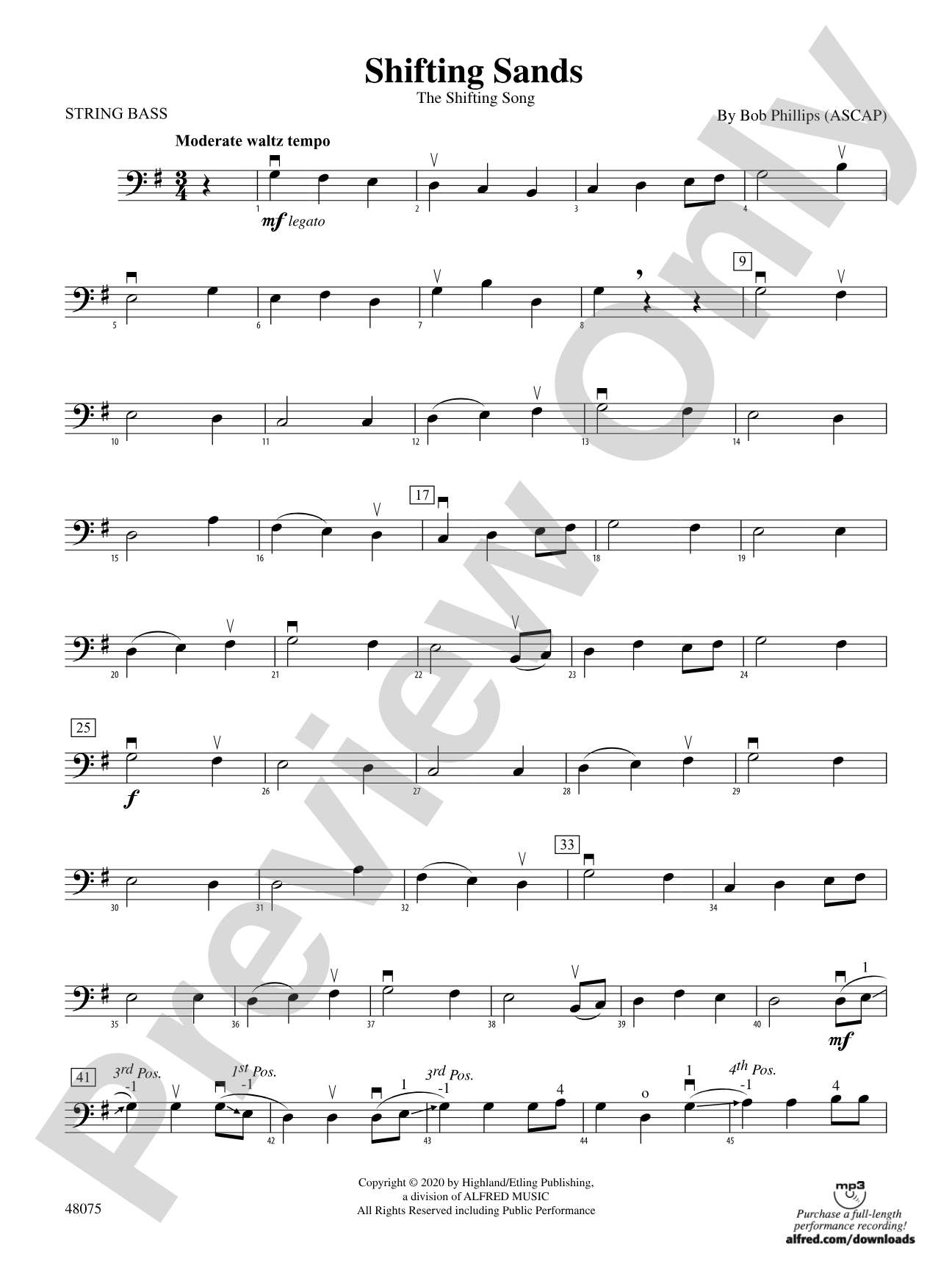 Shifting Sands: String Bass
