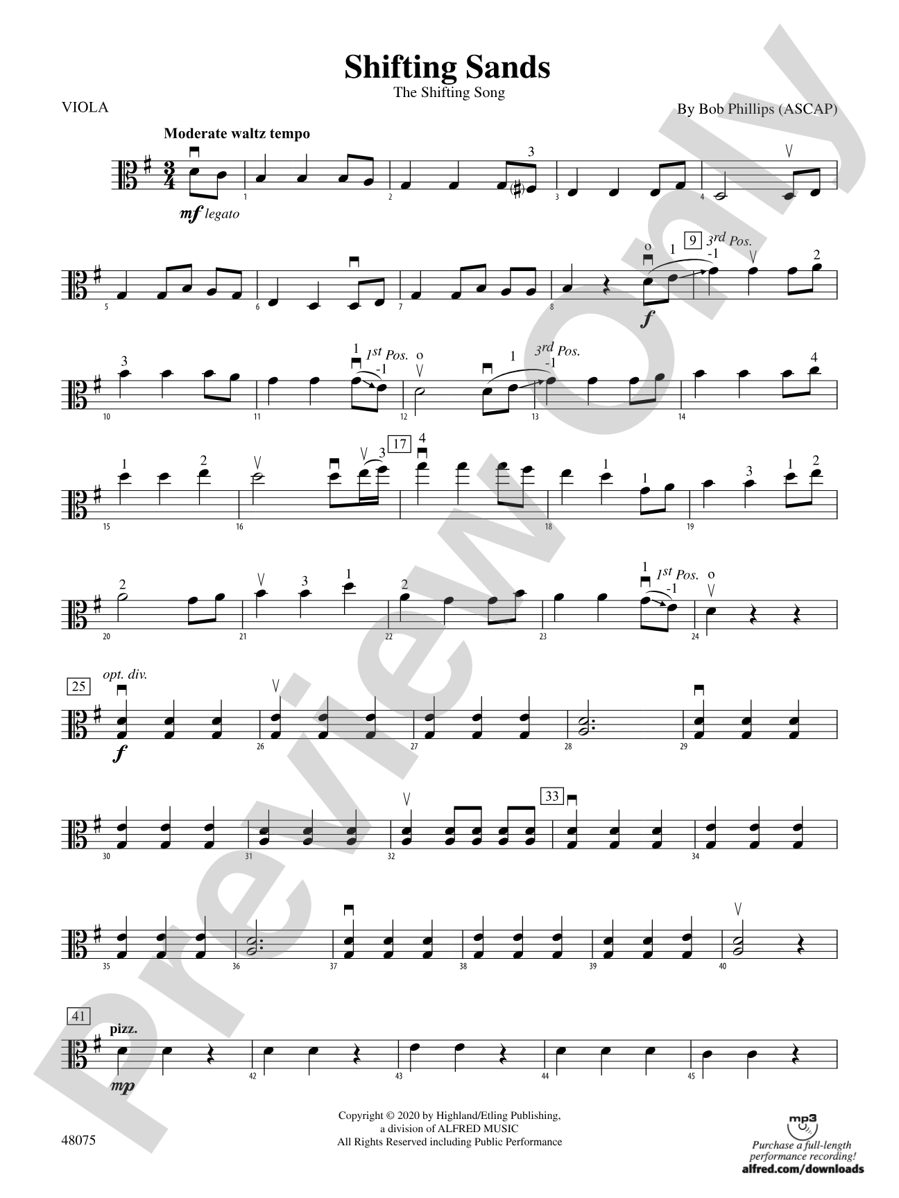 Shifting Sands: Viola