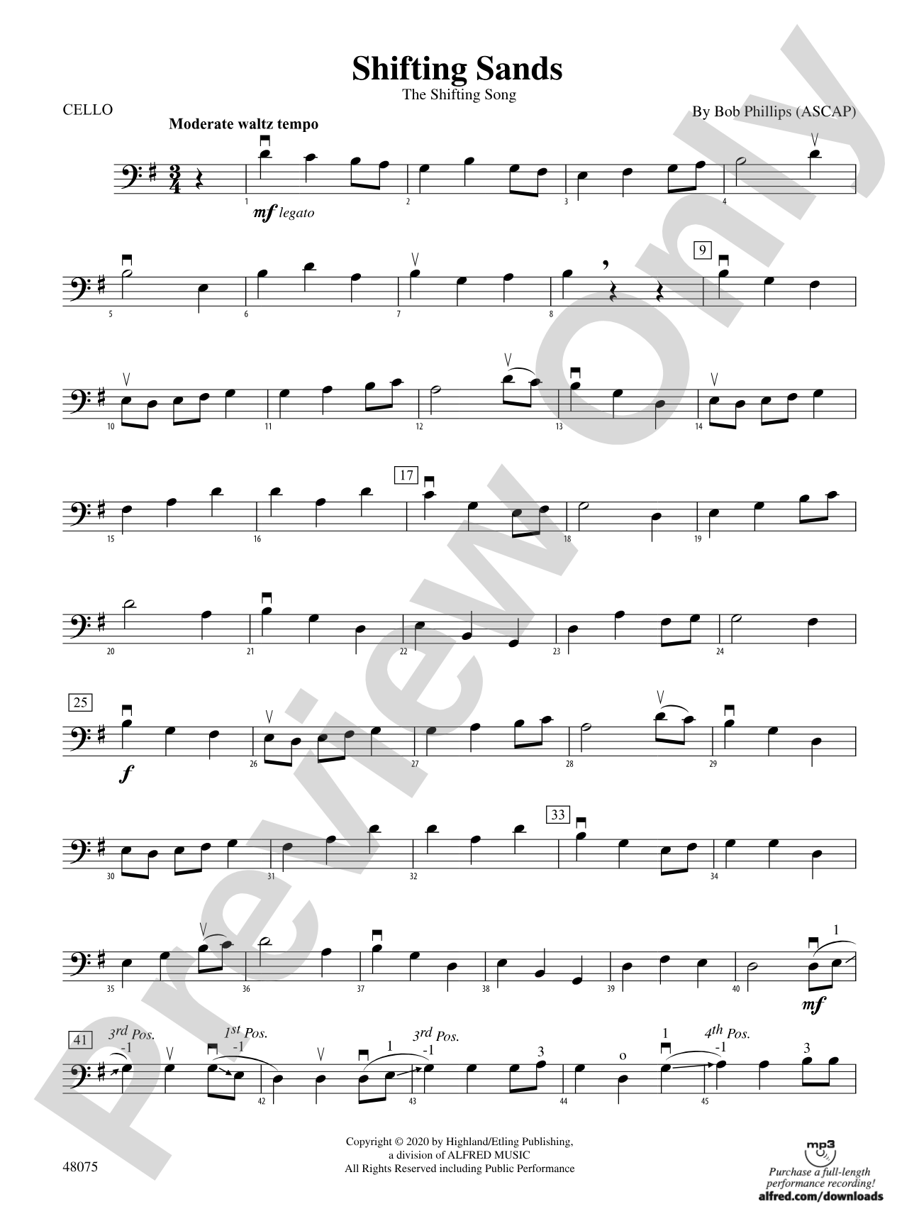 Shifting Sands: Cello