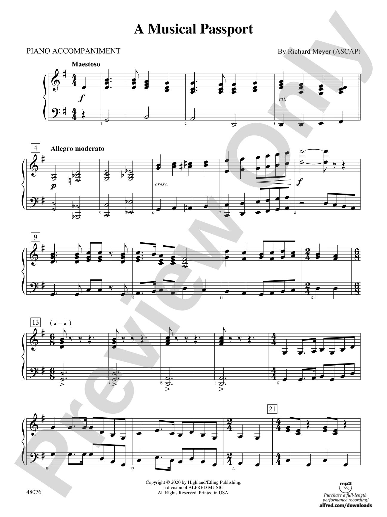 A Musical Passport: Piano Accompaniment