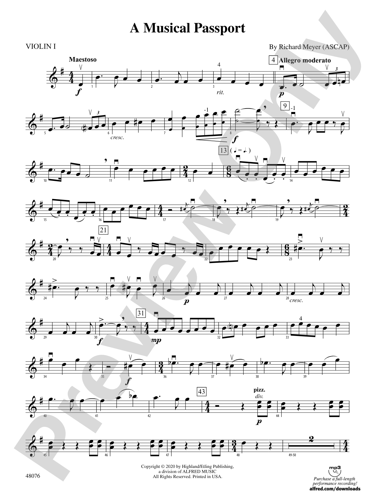 A Musical Passport: 1st Violin