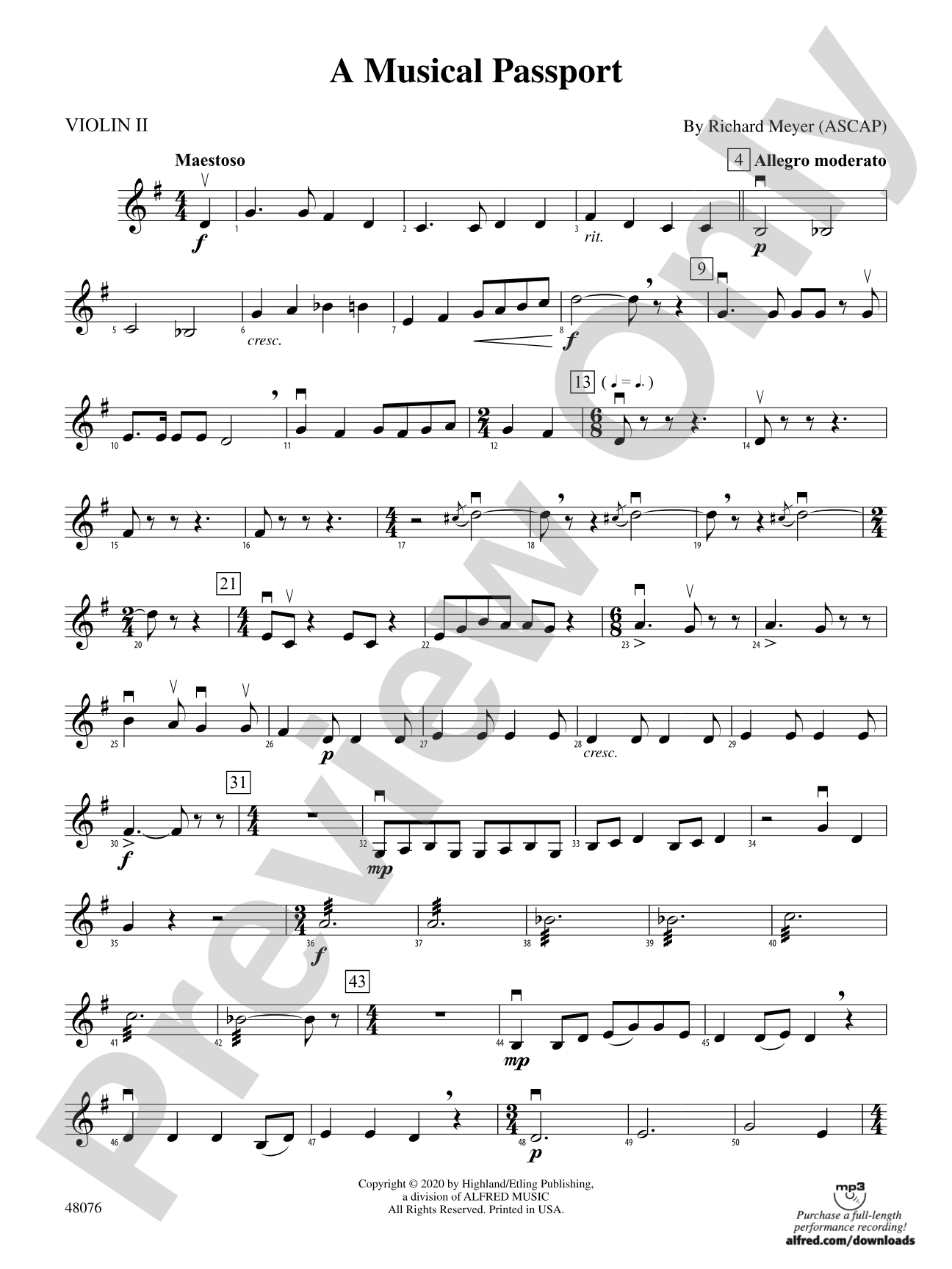 A Musical Passport: 2nd Violin