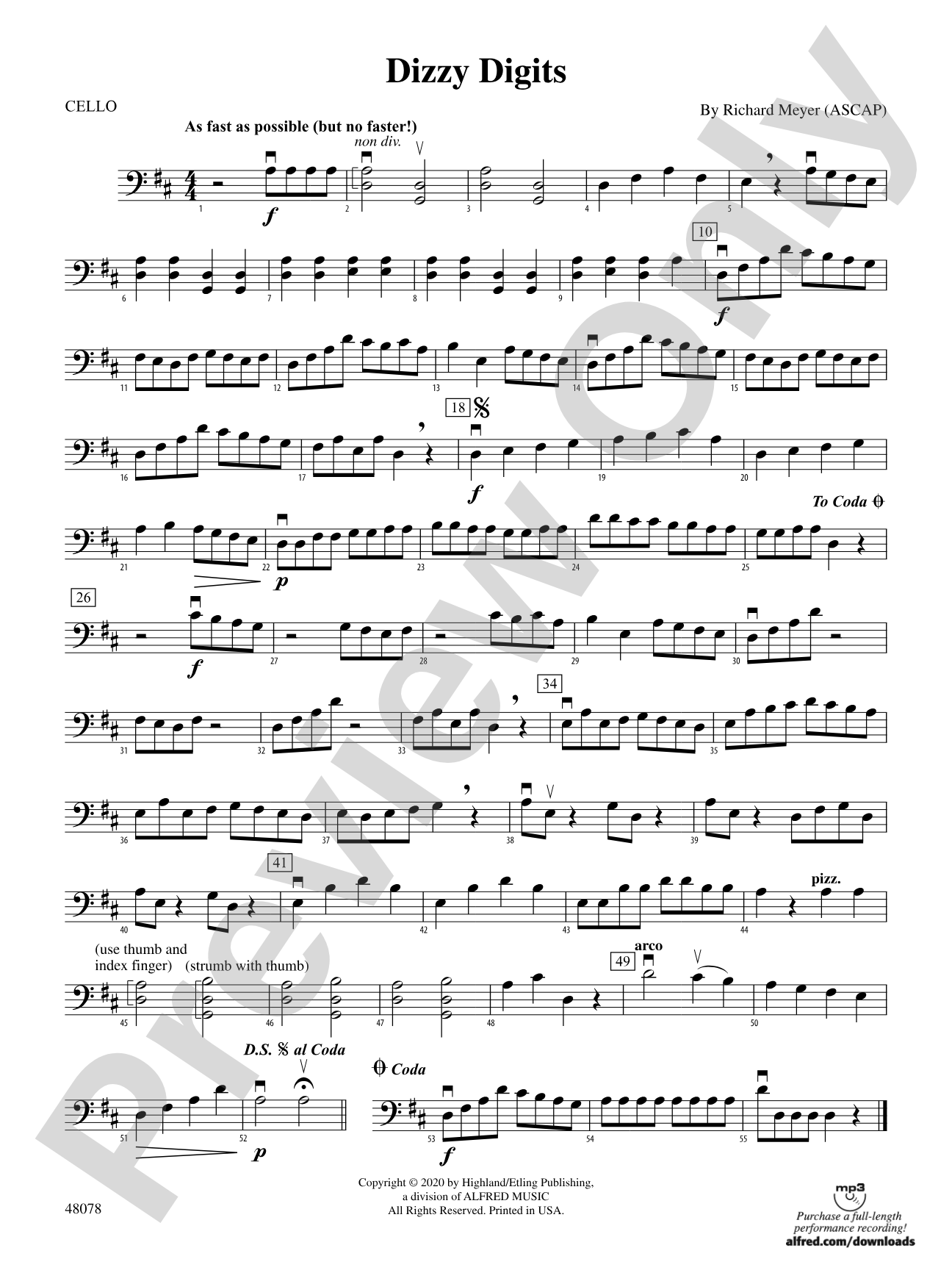 Dizzy Digits: Cello
