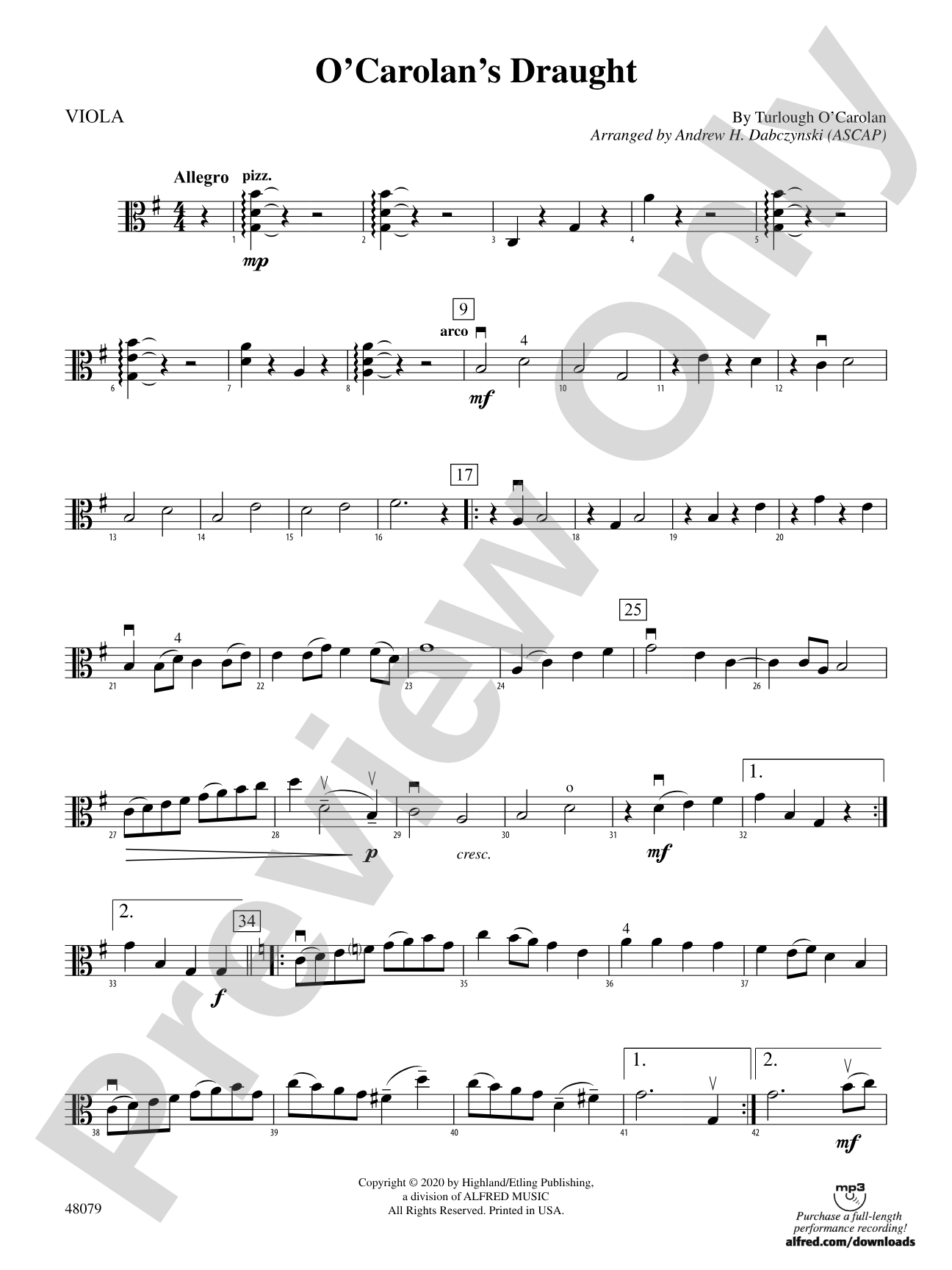 O'Carolan's Draught: Viola