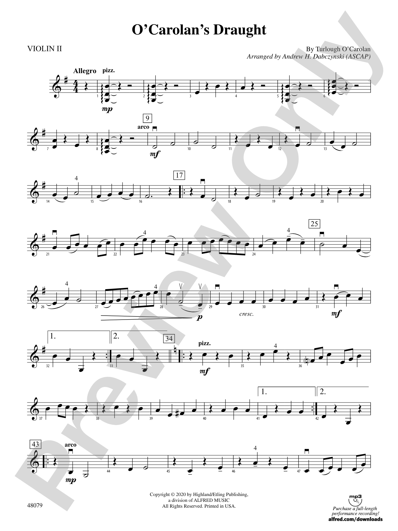 O'Carolan's Draught: 2nd Violin