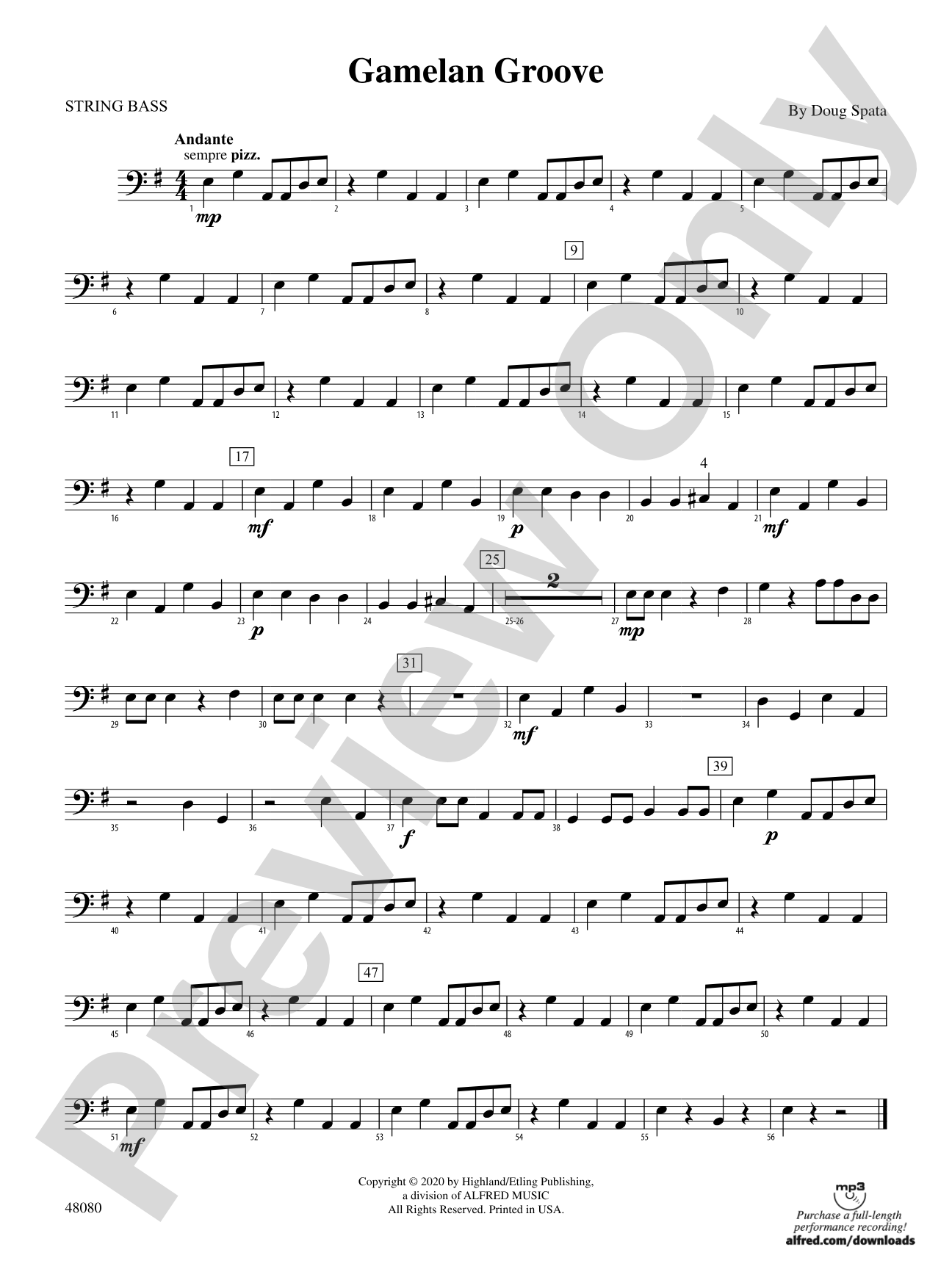 Gamelan Groove: String Bass