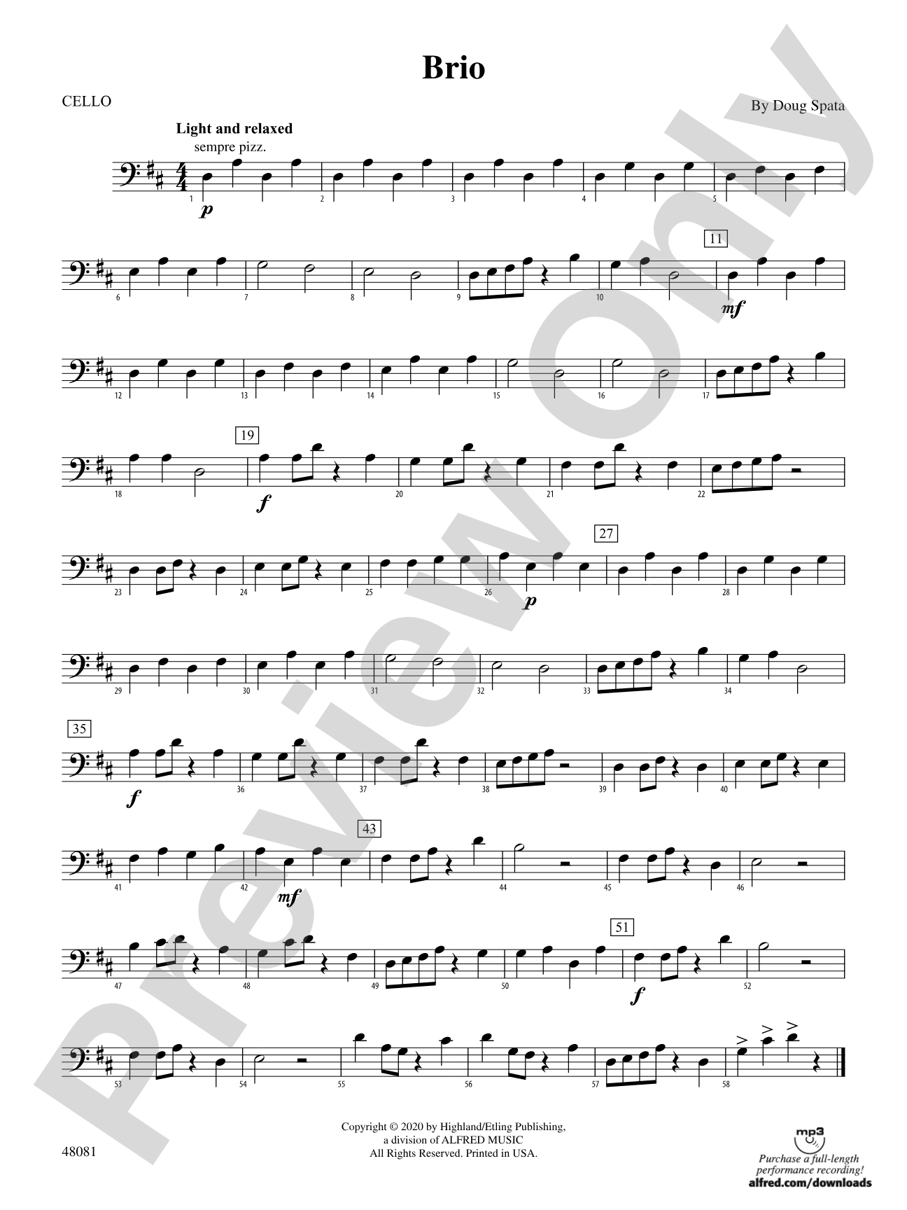 Brio: Cello
