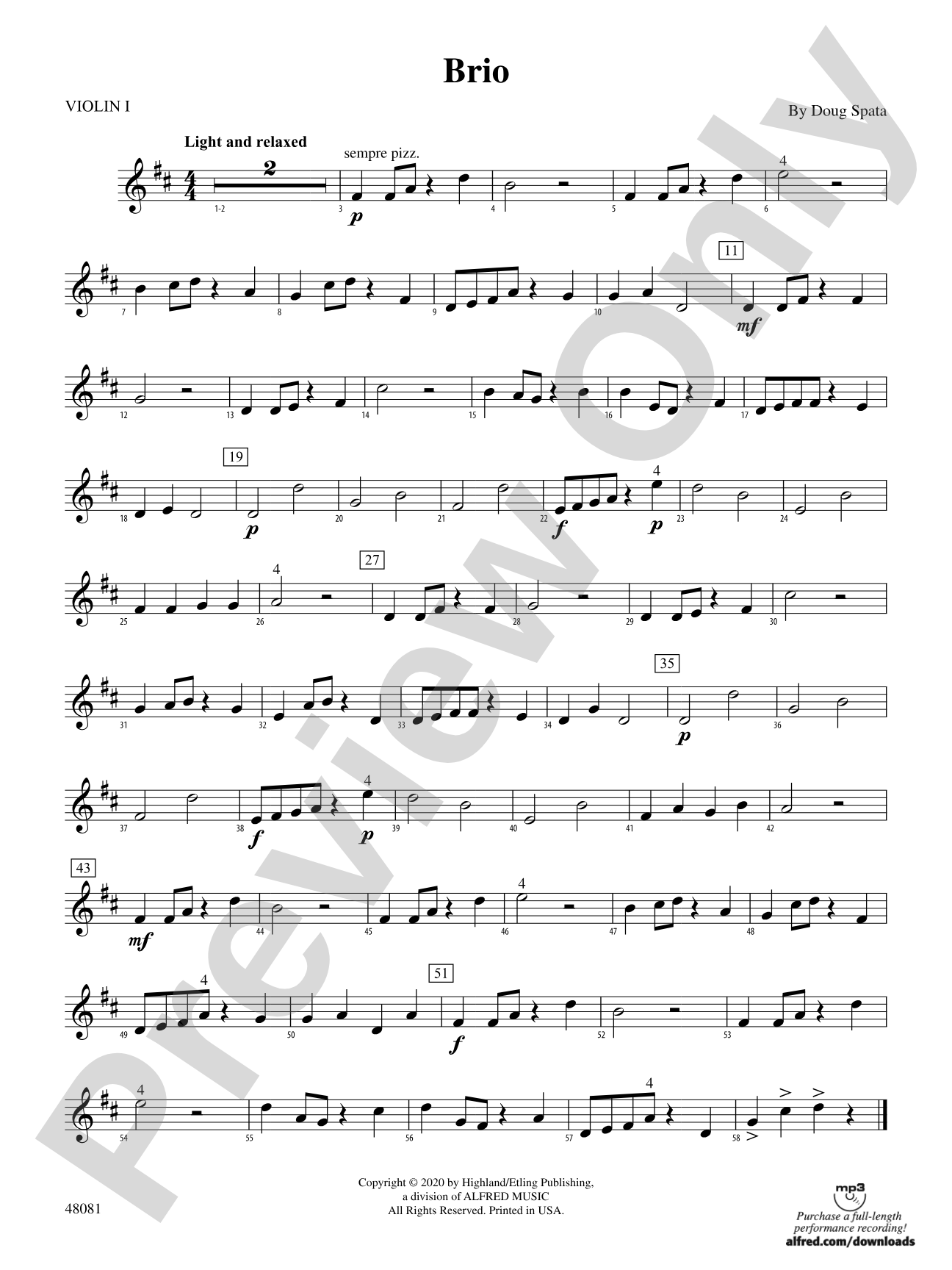 Brio: 1st Violin